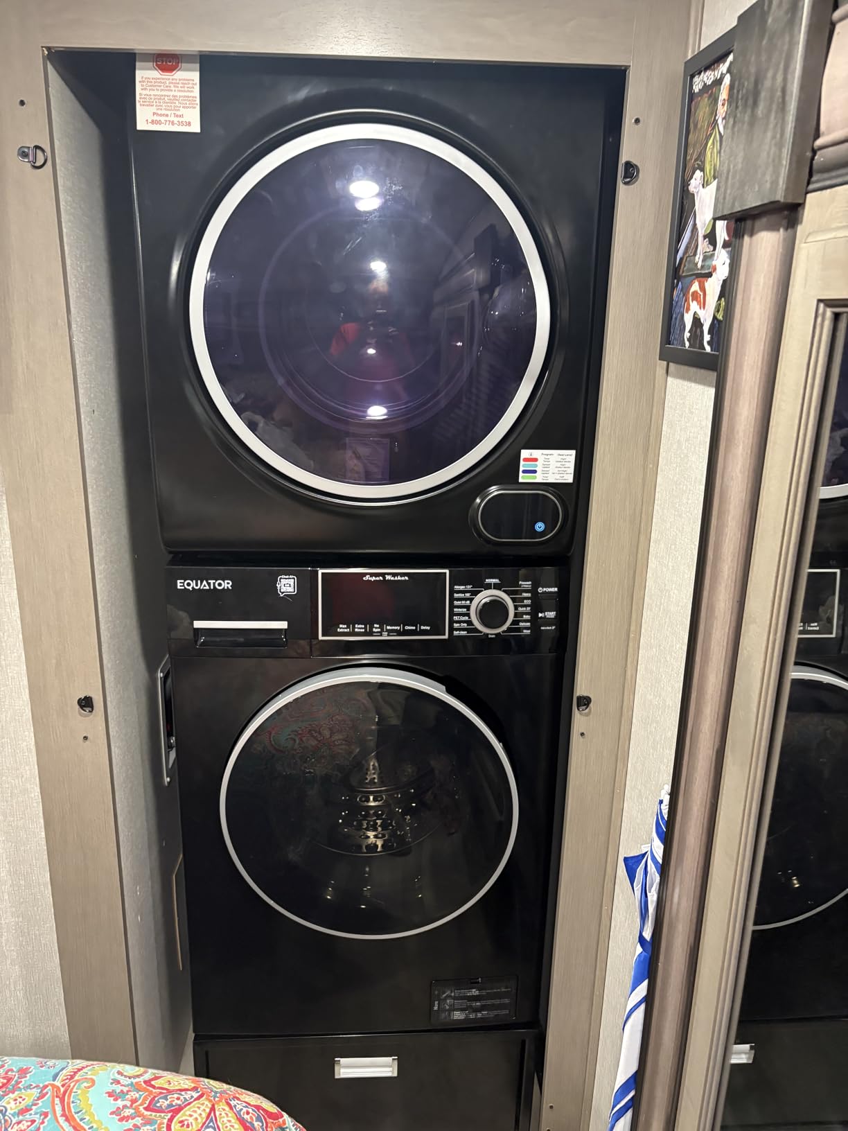 Equator Premium Stackable 15 Lbs Washer 1.62cf 110V+Vented Digi Dryer 3.5cf 110V in White customer photo 1