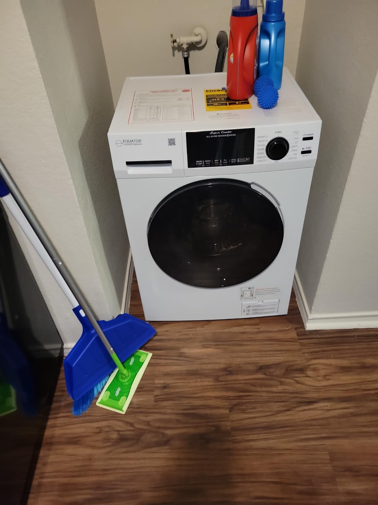 Equator All-in-One Compact Washer Dryer Combo, 1.62 Cu.Ft, White | Vented & Ventless Convertible, Sanitize, Allergen & PET Cycle, 110V, For Apartment, Condo, RV, Tiny Home & Small Spaces customer photo 1