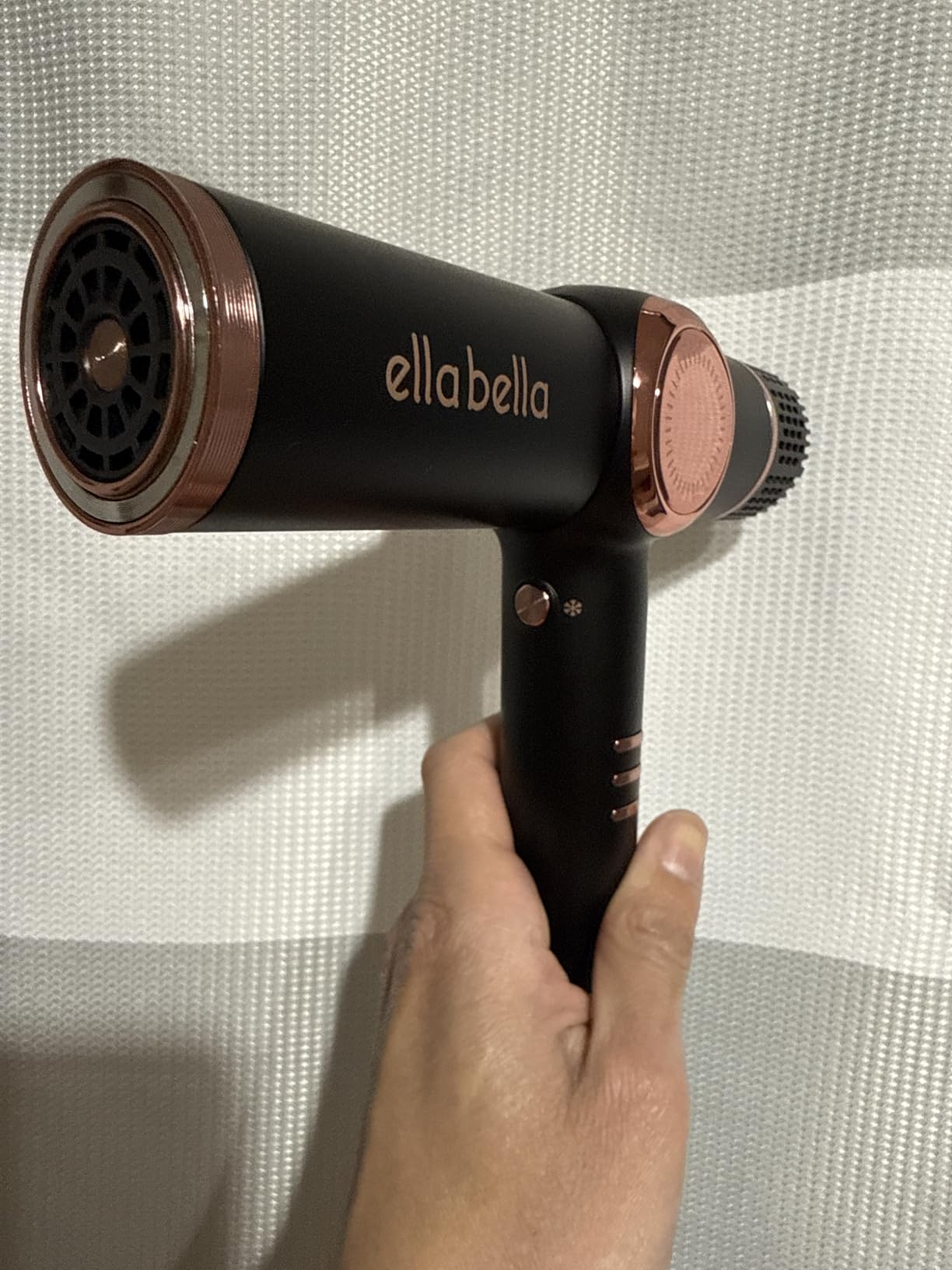 ELLA BELLA Professional Ionic Hair Dryer with Diffuser, Negative Ion Blow Dryer, Suitable All Hair Types, Intelligent Heat Control & Rapid Drying Speeds, Lightweight Design, Low Noise Technology customer photo 2