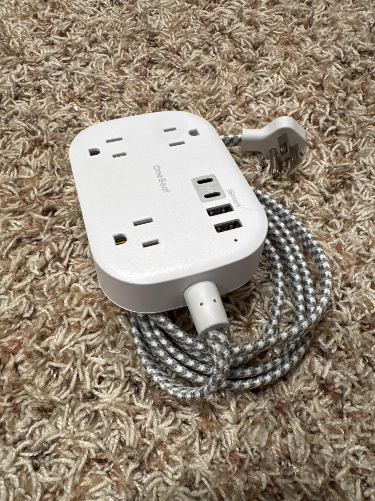 Cruise Essentials 2026, One Beat Travel Power Strip with USB C, Flat Plug Extension Cord with 3 Outlets 4 USB Ports(2 USB C), 6 ft Desk Wall Outlet Extender, Non Surge Protector for Cruise, Dorm Room, ETL customer photo 2