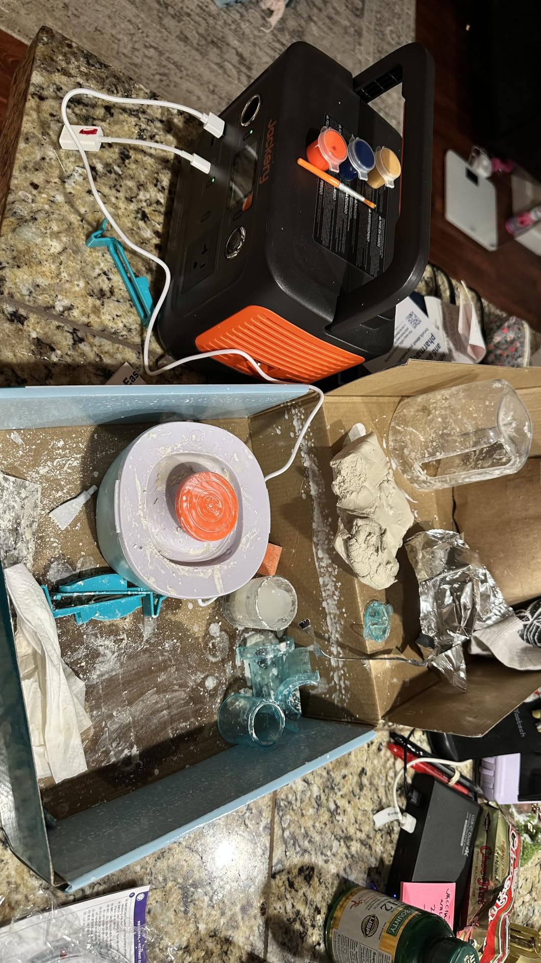 Make It Real Mini Pottery Studio - 26-Piece DIY Pottery Kit with Mess-Free Air Dry Clay - Create 10 Miniature Projects, Beginner to Master Levels - Innovative Centering Tool - Great for Kids Ages 8 customer photo 1
