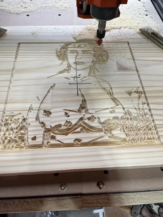 VEVOR CNC Router Machine, 300W, 3 Axis GRBL Control Wood Engraving Carving Milling Machine Kit, 400 x 400 x 75 mm / 15.7 x 15.7 x 2.95 in Working Area 1200 RPM for Wood Acrylic MDF PVC Plastic Foam customer photo 1