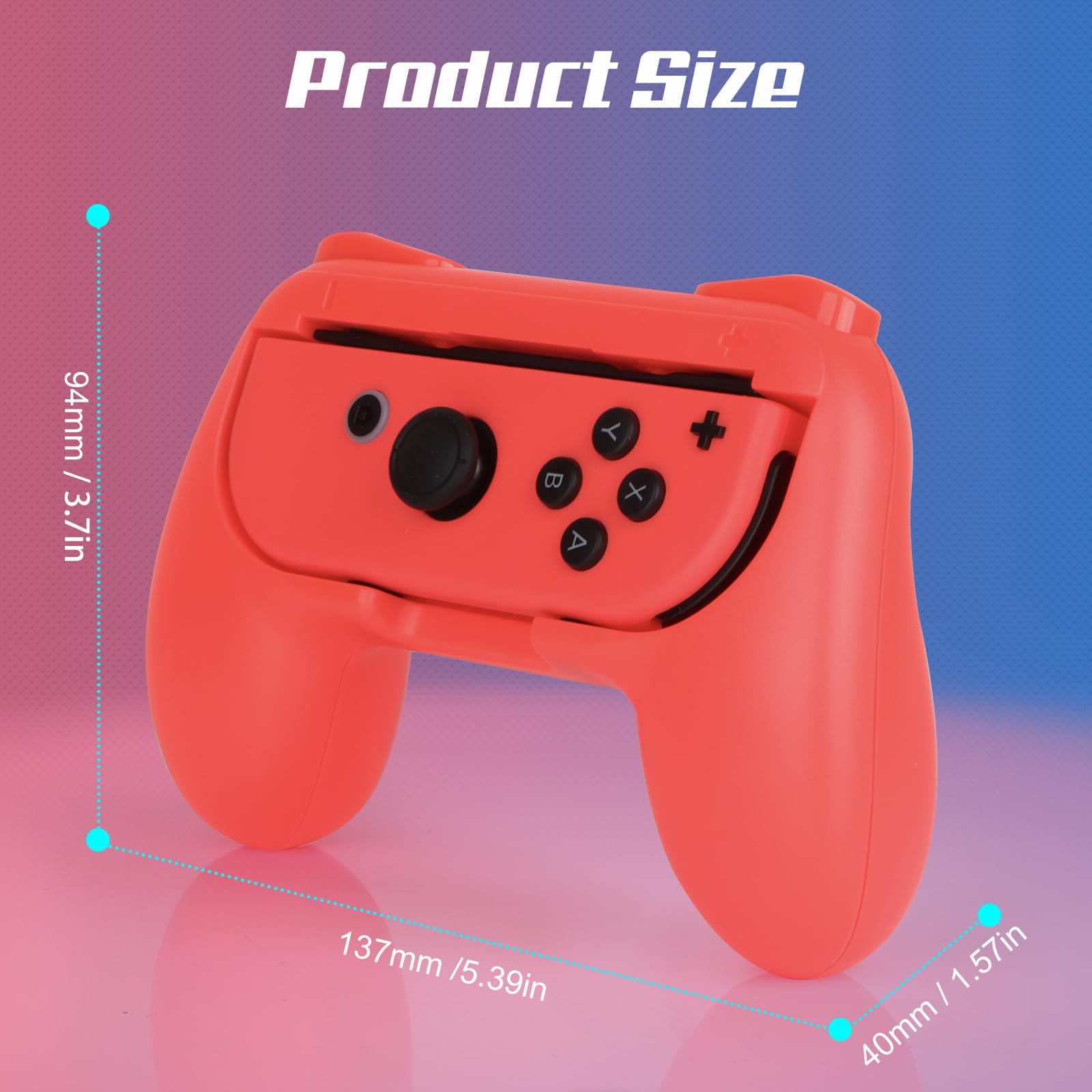 JoyHood Hand Grips for Switch/Switch OLED, Ergonomic Hand Grip Controller Handle Compatible with Joy Con and Switch OLED Model 2021 (4 Pack) customer photo 2