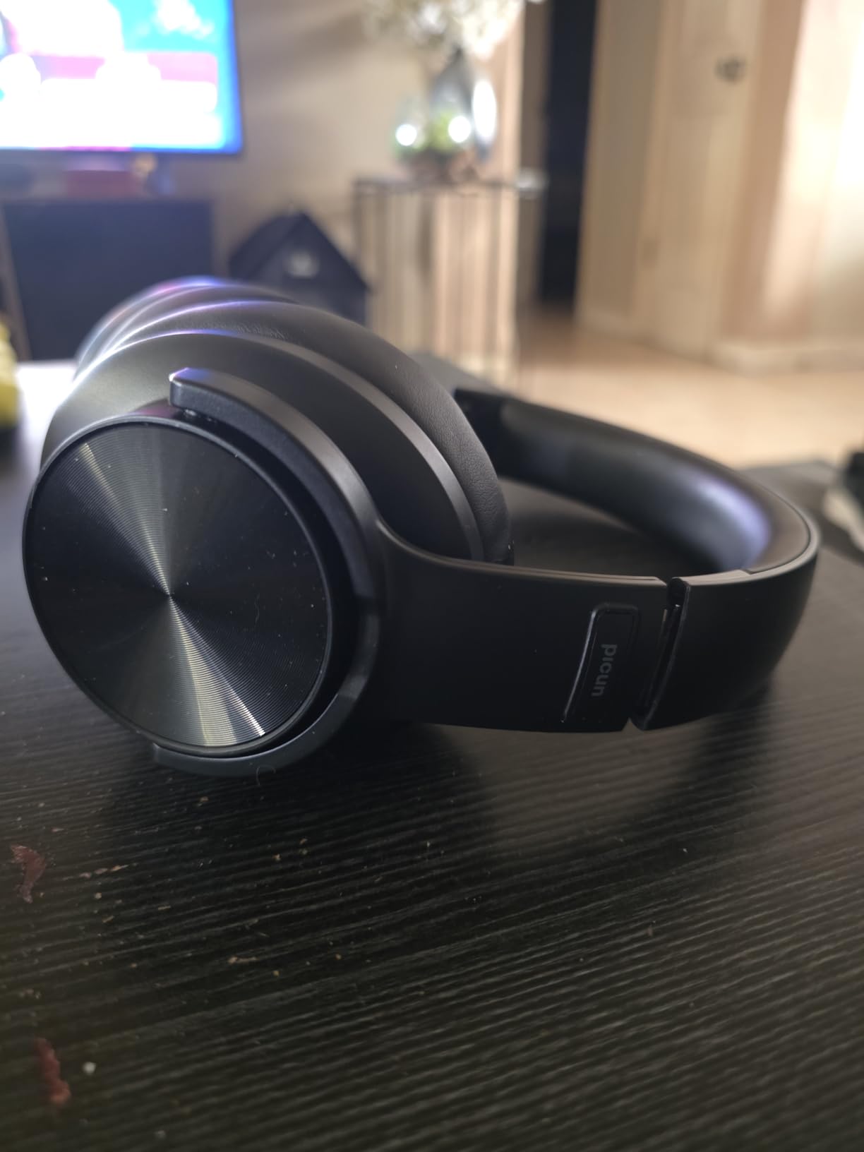Picun B8 Bluetooth Headphones, 120H Playtime Headphone Wireless Bluetooth with 3 EQ Modes, Low Latency, Hands-Free Calls, Over Ear Headphones for Travel Home Office Cellphone PC Black customer photo 1