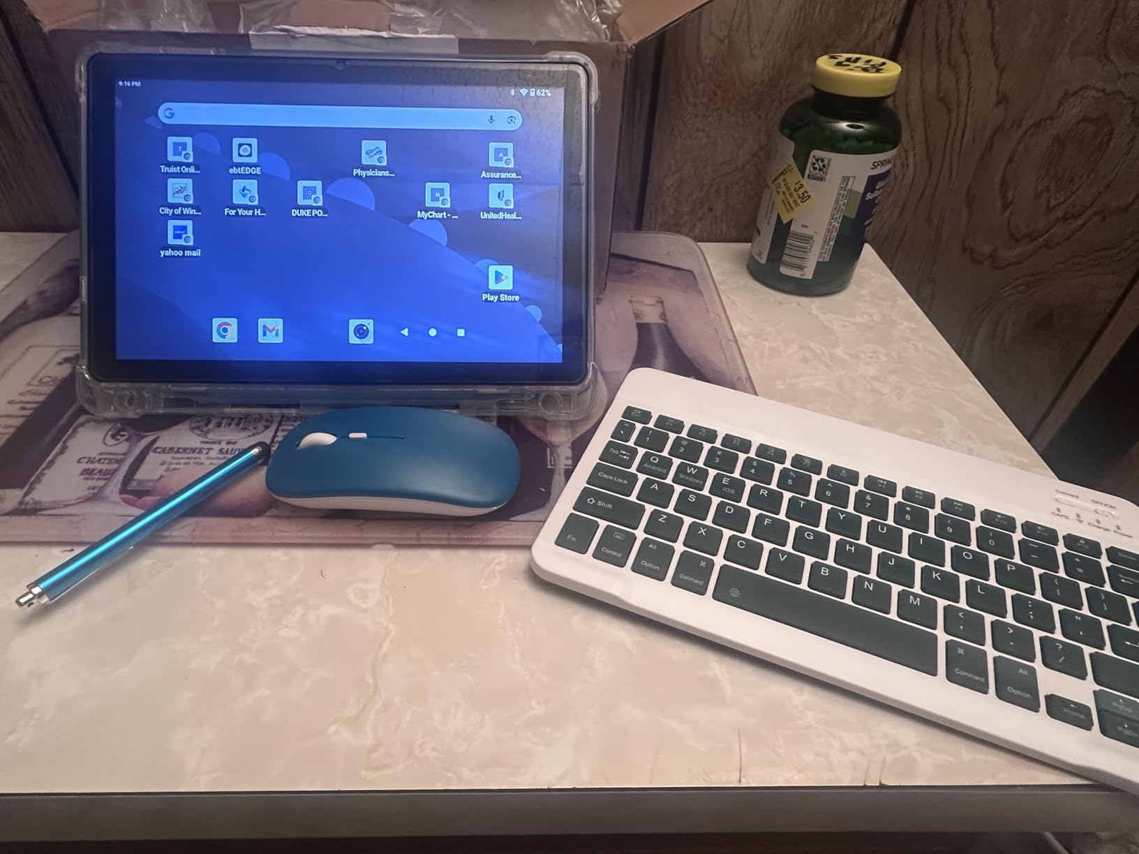 CUPEISI Android 16 Tablet 10 Inch, 20GB RAM plus 128GB ROM plus 2TB Expandable, 2.0GHz Octa-core Processor, 1280x800 HD Screen, 5G WiFi6 BT 5.0, 2 in 1 Tablets with Keyboard Case Mouse Stylus - Blue customer photo 1