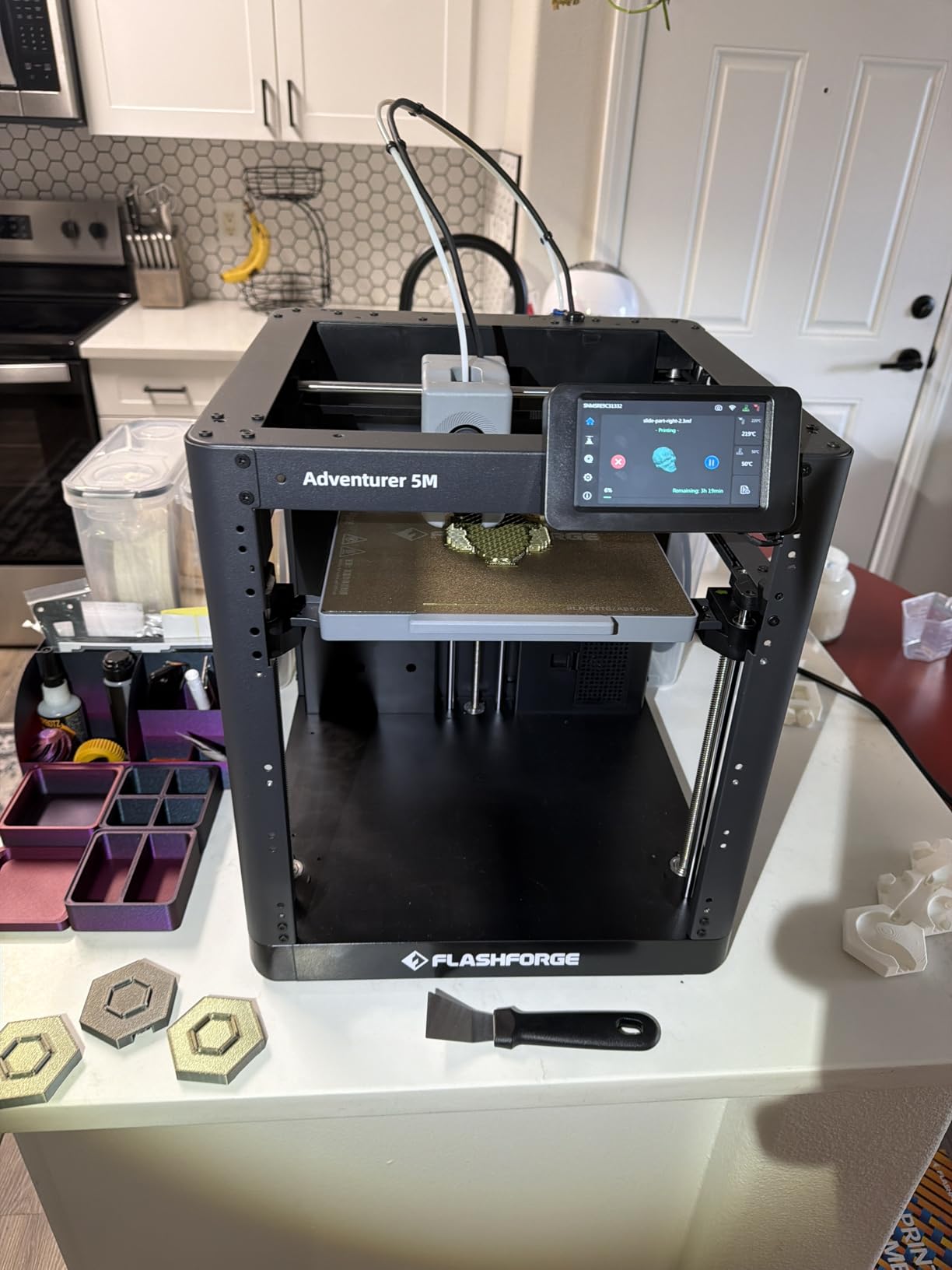 FLASHFORGE Adventurer 5M 3D Printer with Fully Auto Leveling, Max 600mm/s High Speed Printing, 280°C Direct Extruder with 3S Detachable Nozzle, CoreXY All Metal Structure, Print Size 220x220x220mm customer photo 2