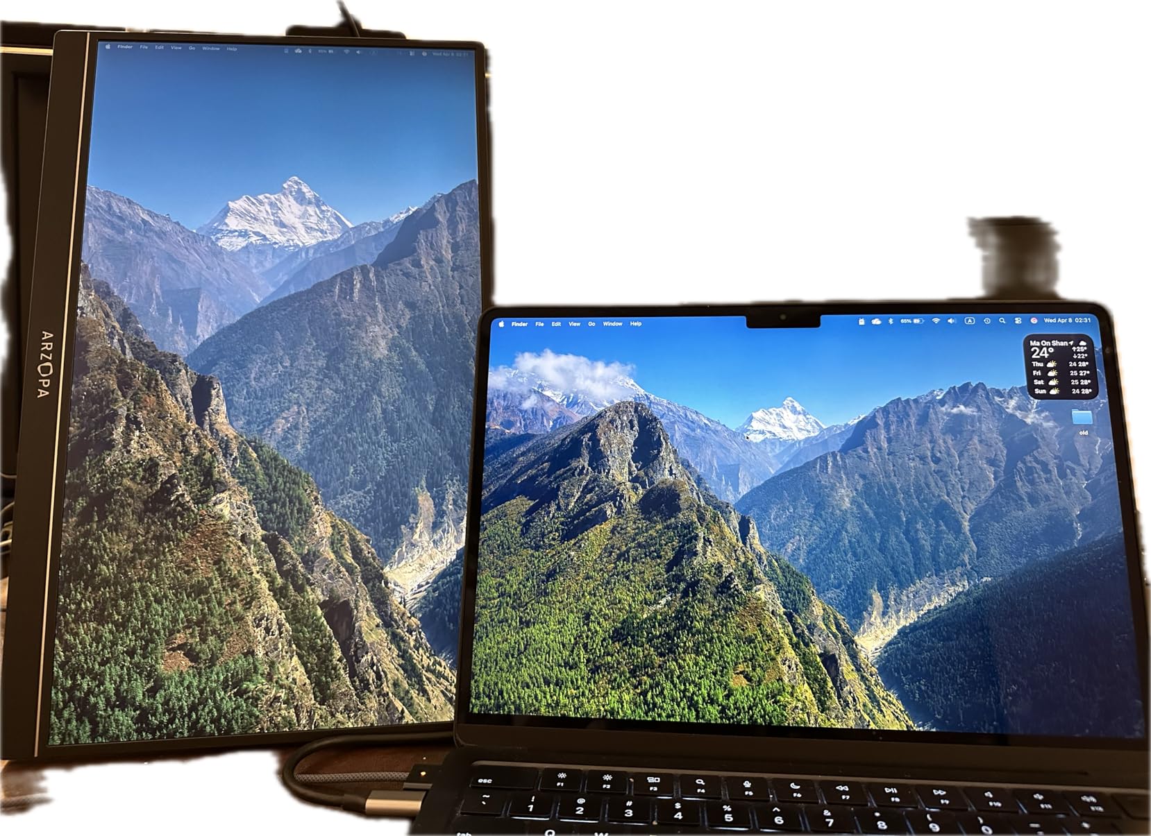 ARZOPA 16.1'' 144Hz Portable Gaming Monitor, 106% sRGB 1080P FHD Kickstand Portable Monitor with HDR, Ultra Slim, Eye Care, External Second Screen for Laptop, PC, PS5, Mac, Xbox-Z1FC customer photo 1
