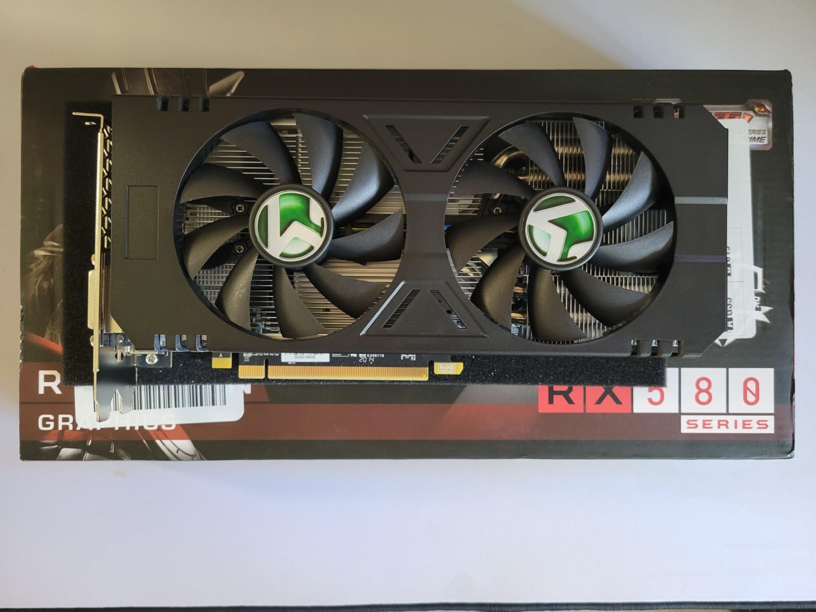 maxsun AMD Radeon RX 580 8GB 2048SP GDDR5 Computer Video Graphics Card GPU for PC Gaming 256-Bit DirectX 12 DVI, HDMI, DisplayPort Multi Monitors Extend (White) customer photo 2