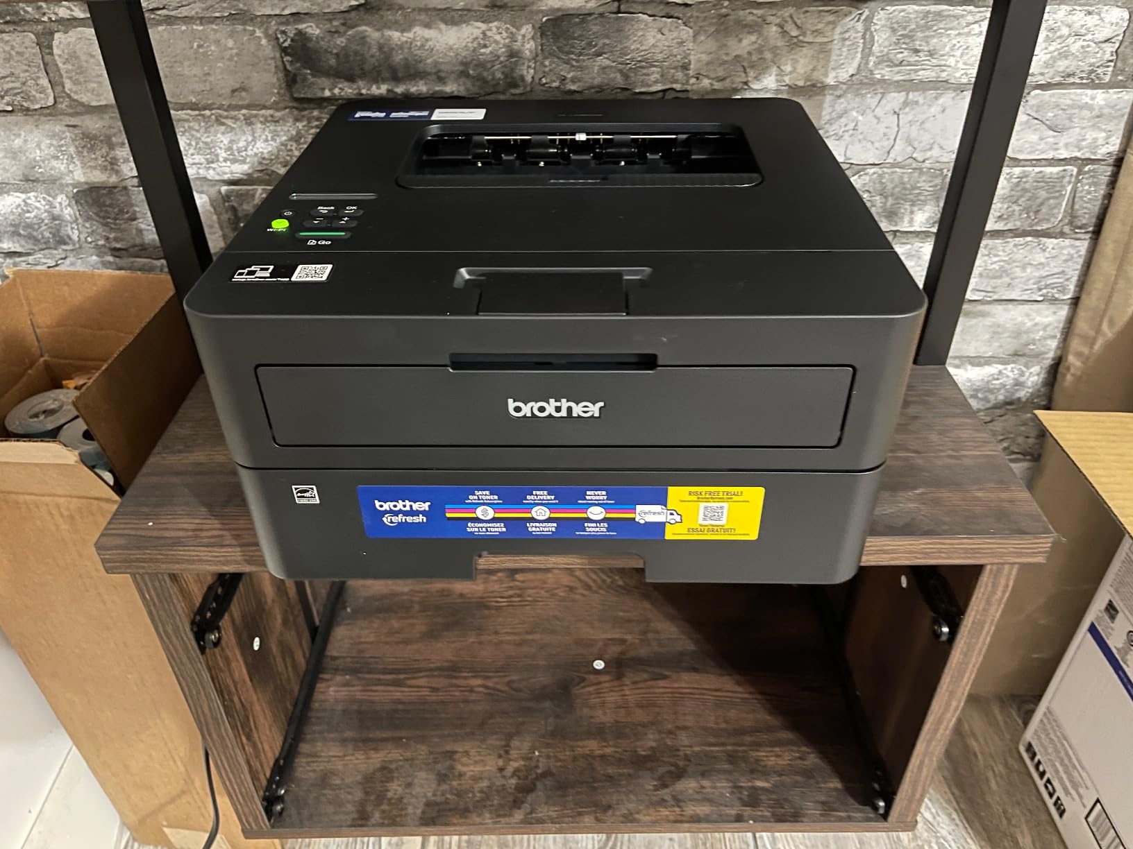 Brother HL-L2460DW Wireless Compact Monochrome Laser Printer with Duplex, Mobile Printing, Black & White Output | Includes Refresh Subscription Trial, Works with Alexa customer photo 2