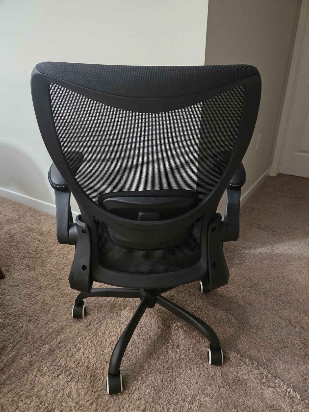 MUXX.STIL Office Chair, Ergonomic Desk Chair with Adjustable Lumbar Support and Flip up Armrest, Breathable Mesh Computer Chair for Home Office (Khaki) customer photo 1