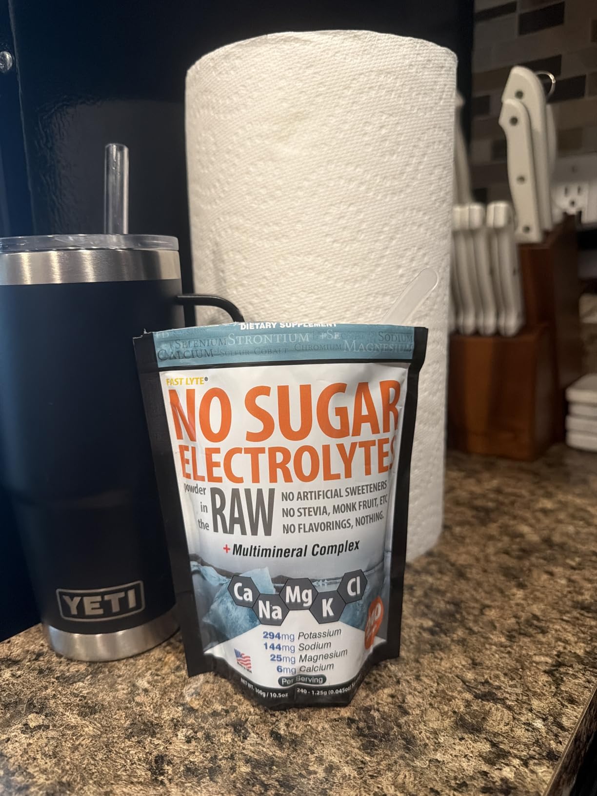 FAST LYTE No Sugar Electrolytes Powder in the Raw | Mix in Coffee, Soup, Juice, Water, Smoothies, Broth, Anything | No Sweeteners or Flavorings | Keto & Sugar Free | Non-GMO & Vegan customer photo 1
