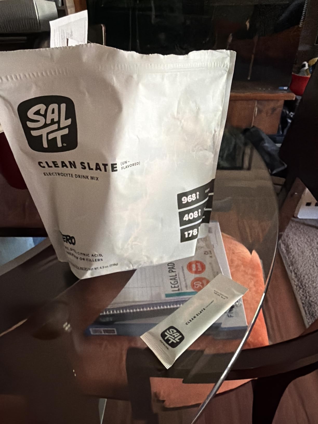 SALTT Electrolytes Powder Packets (Clean Slate - Unflavored Electrolytes) 30 Stick Packs - Easy Dissolve, No Clumping - Essential Minerals - Hydration Packets - Zero Sugar, Gluten Free, Vegan & Kosher customer photo 1