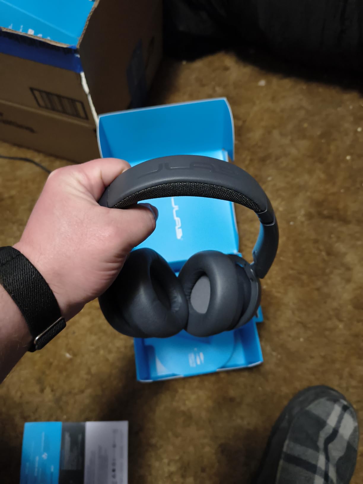JLab JBuds Lux ANC, Over Ear Headphones, Active Noise Cancelling, Bluetooth, Spatial Audio, Sage customer photo 1