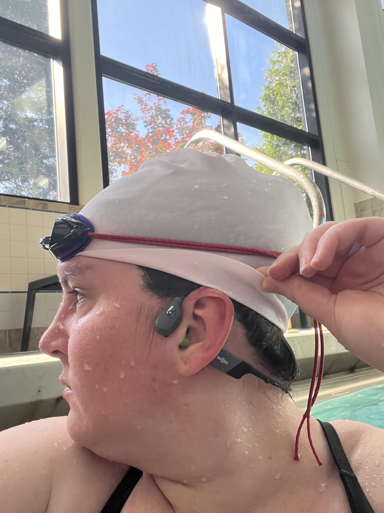 SHOKZ OpenSwim Pro Open-Ear MP3 Headphones, Grey, IP68 Waterproof, 32GB MP3 | IP68 waterproof; Bluetooth + 32GB MP3 modes; Vivid underwater sound; 9H battery; Swimming/Water sports customer photo 1
