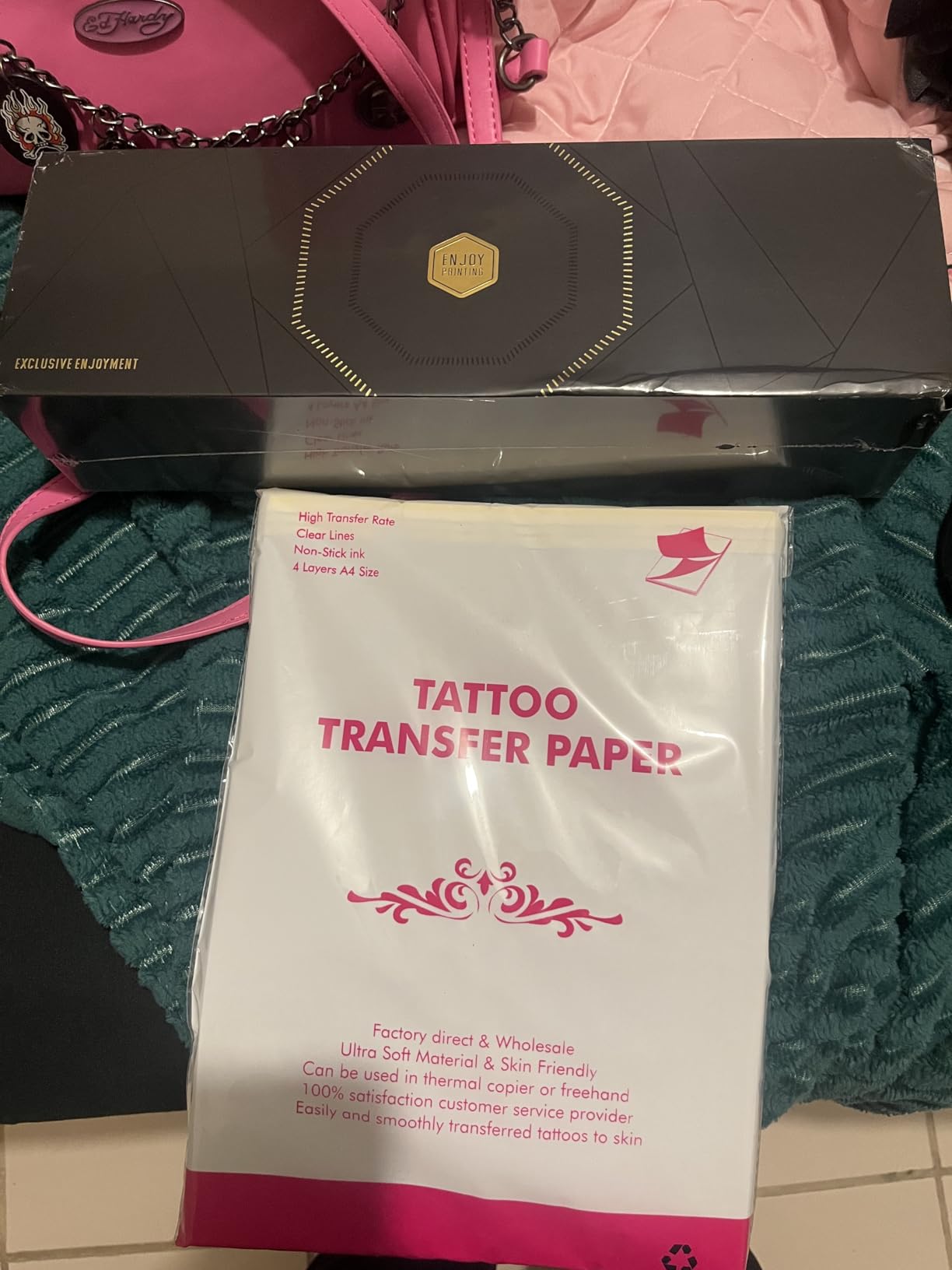 Phomemo Tattoo Stencil Printer Upgraded, TP81 Bluetooth Tattoo Printer with 10pcs Transfer Paper, Compatible with Phone/Tablet/PC, Tattoo Supplies for Tattoo Artists & Beginners, Black customer photo 1
