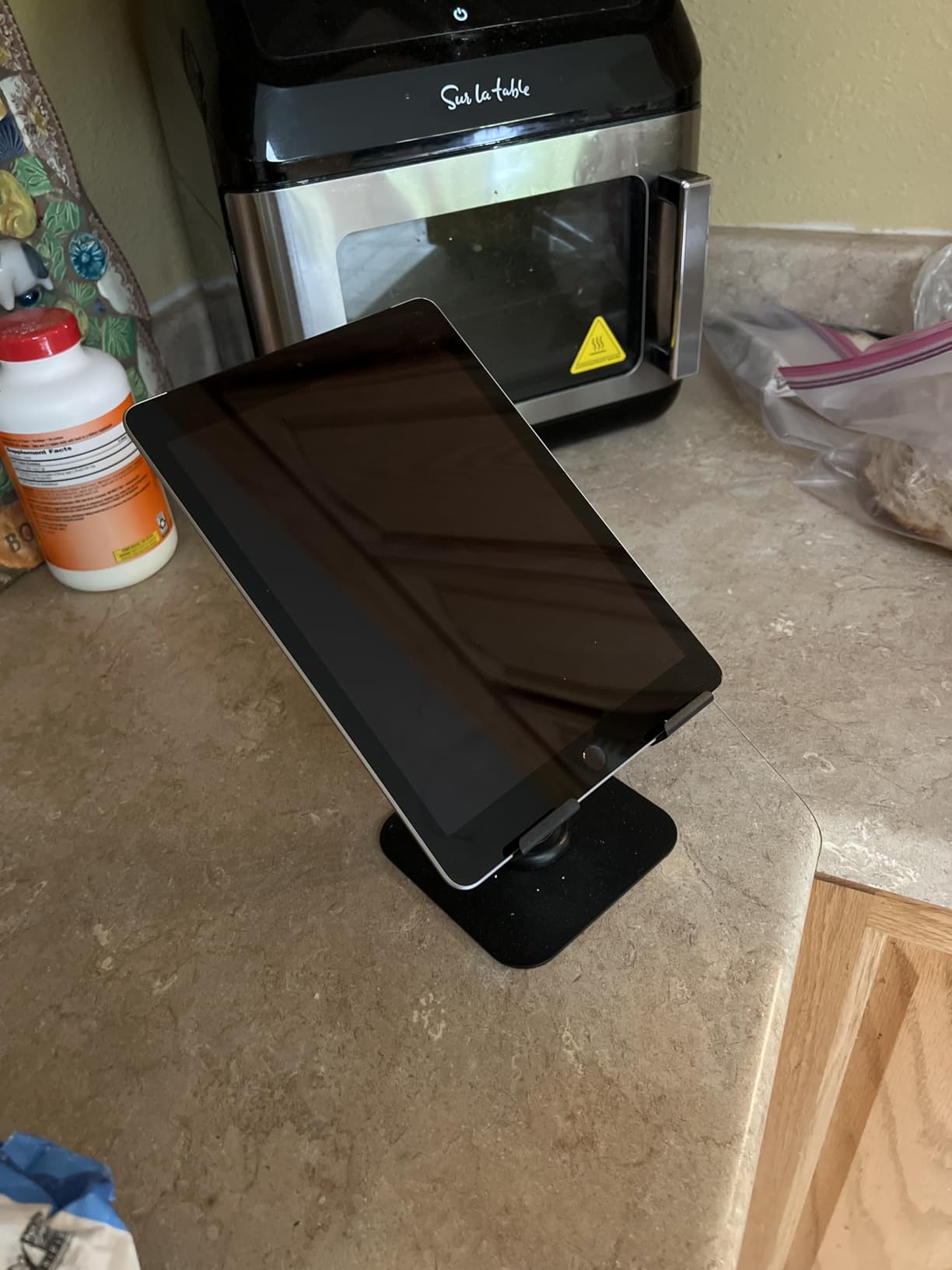 LISEN for iPad Stand Holder [All-Metal Foldable] Adjustable Tablet Stand for Desk, Rotating Display Stand for Kindle Tablet PS Switch iPhone 11