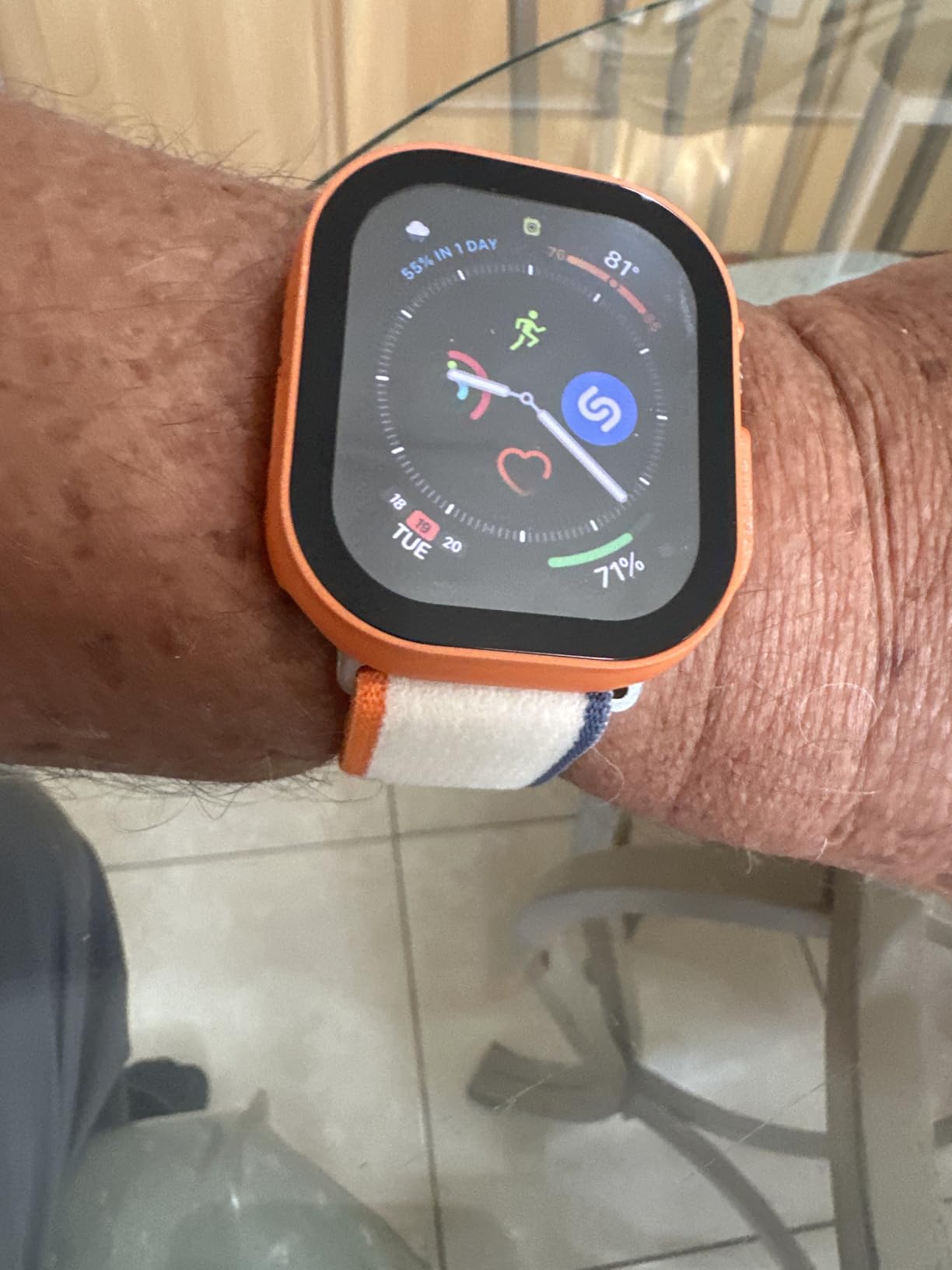 Apple Watch Ultra 2 [GPS + Cellular 49mm] Smartwatch with Rugged Titanium Case & Blue/Black Trail Loop S/M. Fitness Tracker, Precision GPS, Action Button, Extra-Long Battery Life customer photo 1