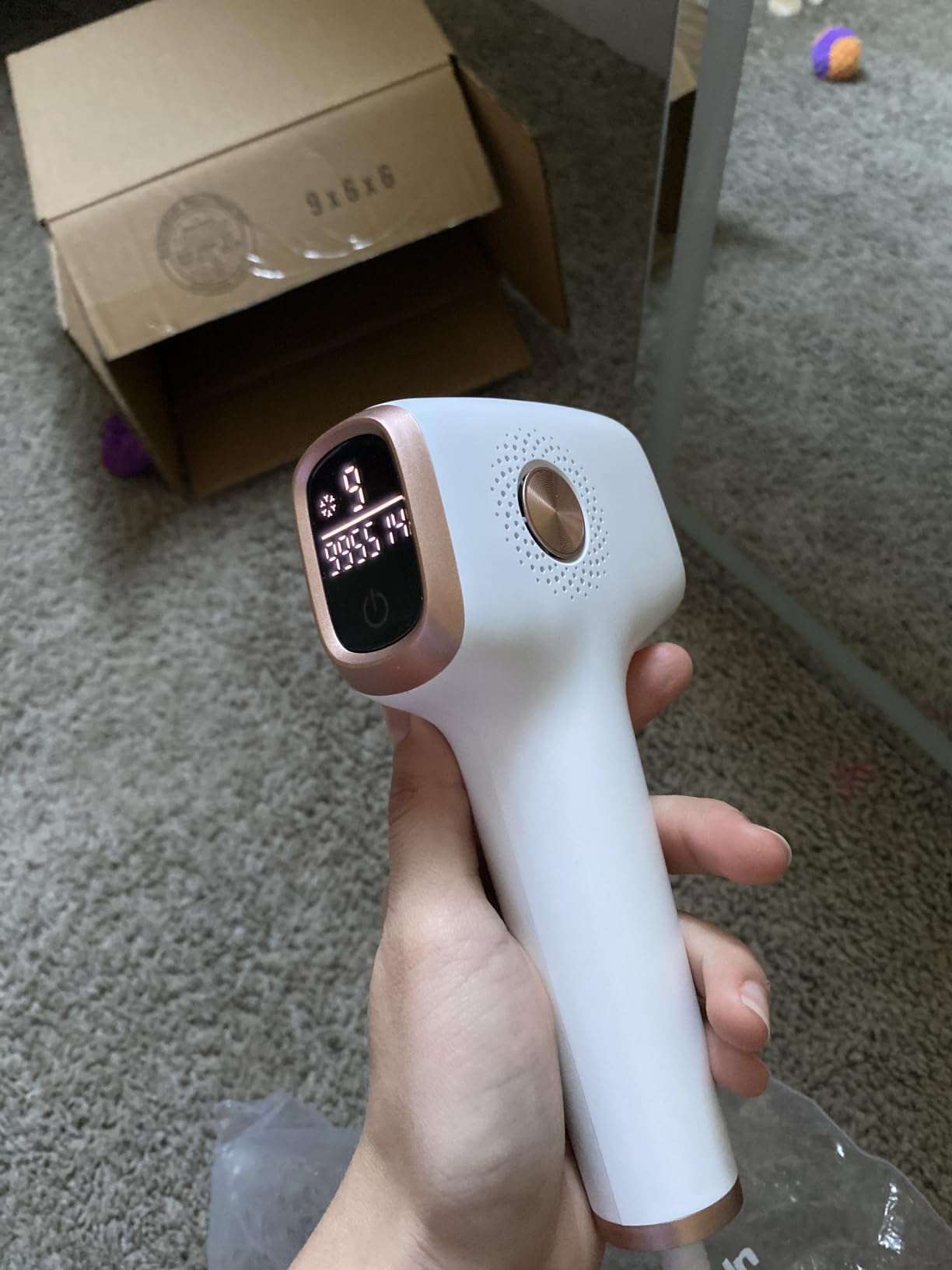INNZA IPL Hair Removal with Ice Cooling Care Function for Women | Long-Lasting Results,999,999 Flashes Painless Hair Removal, for Armpits Legs Arms Bikini Line,Corded,White customer photo 2
