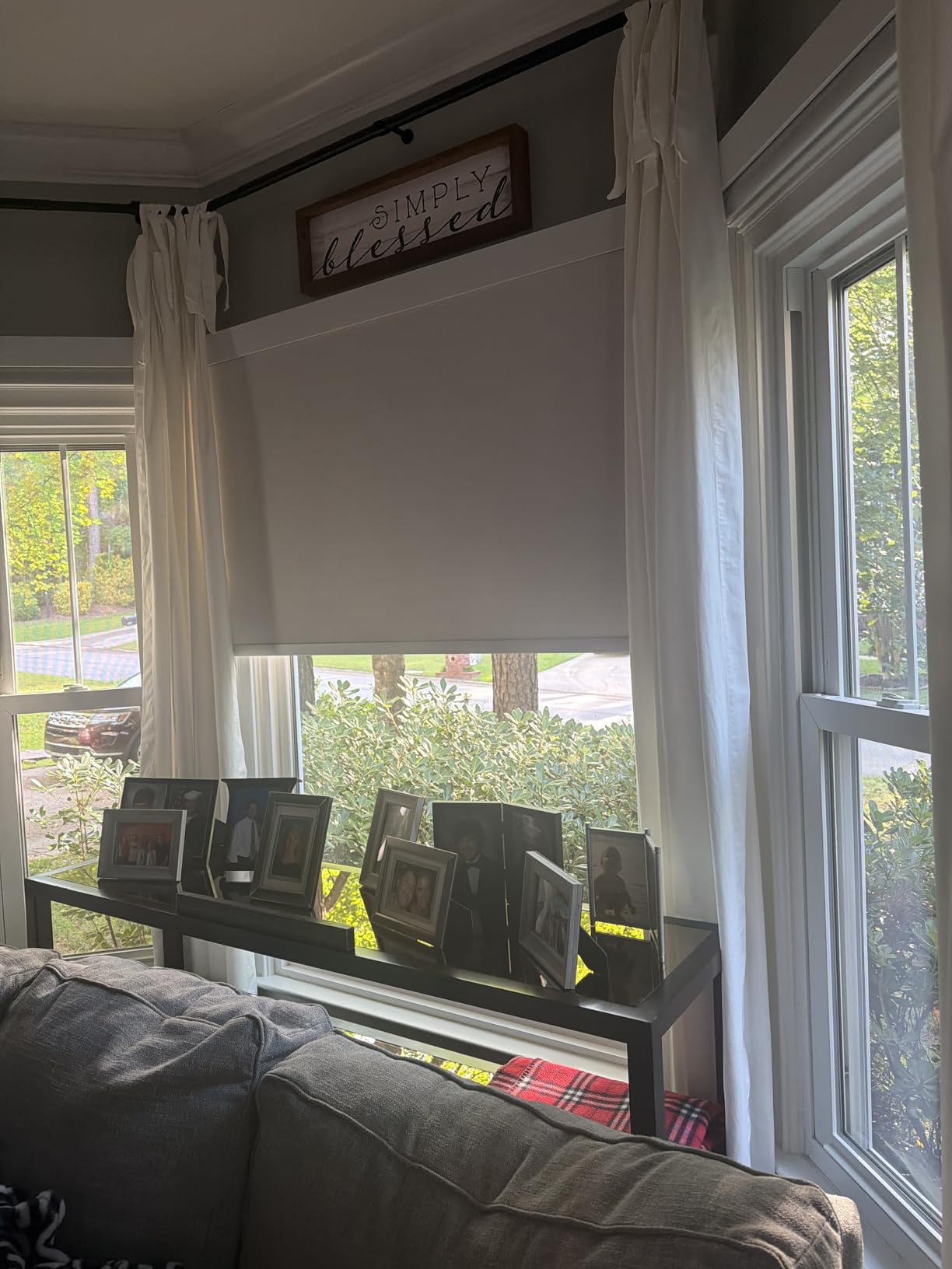 Bringnox Motorized Blinds with Remote,100% Blackout Smart Roller Blinds Compatible with Apple Homekit Google Home and Alexa Via HUB,and Customized (Linen Stone-01) customer photo 2