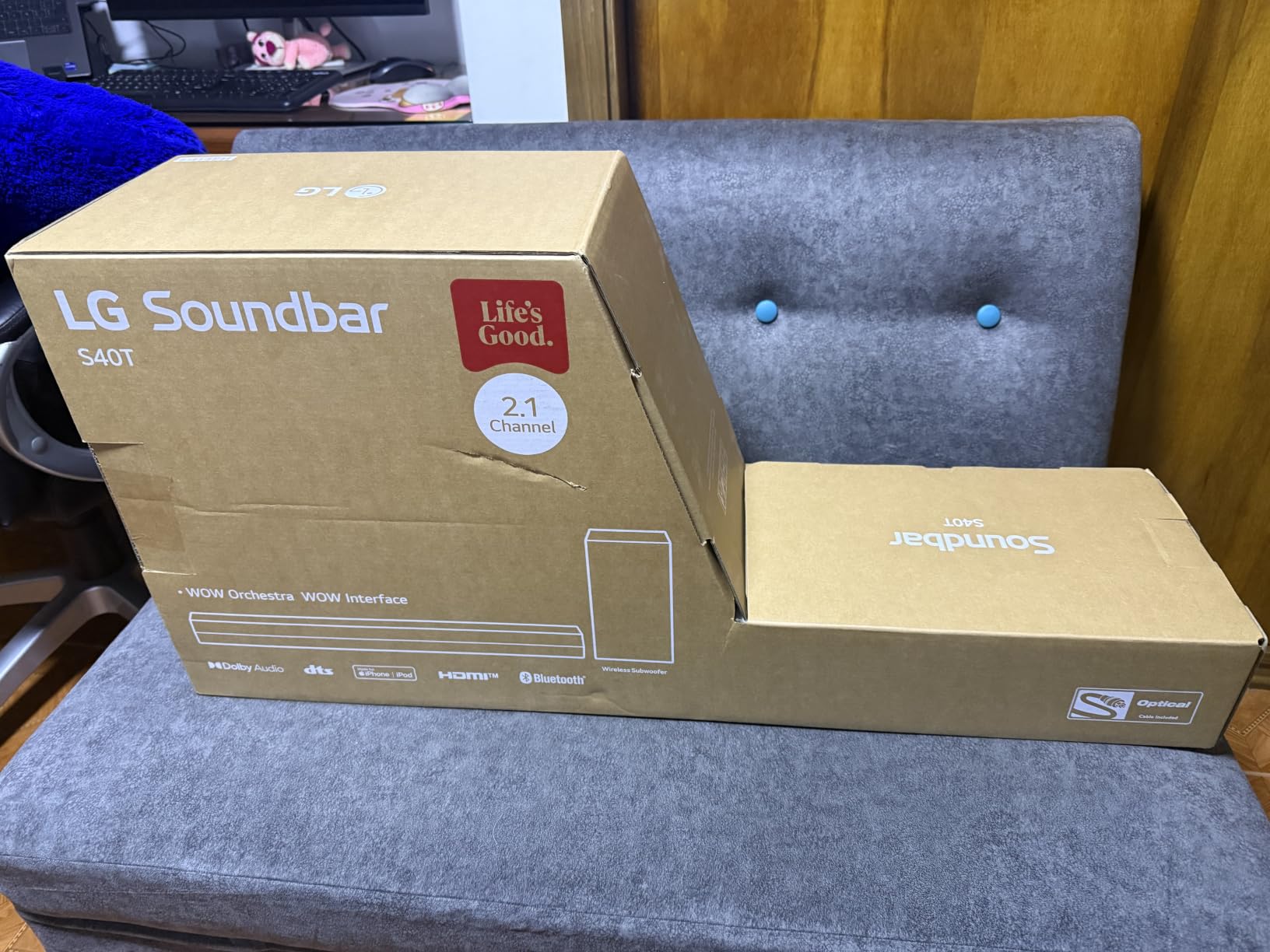LG S40T 2.1 ch. Soundbar with Wireless Subwoofer, TV Synergy, Wow Interface, AI Sound Pro customer photo 1