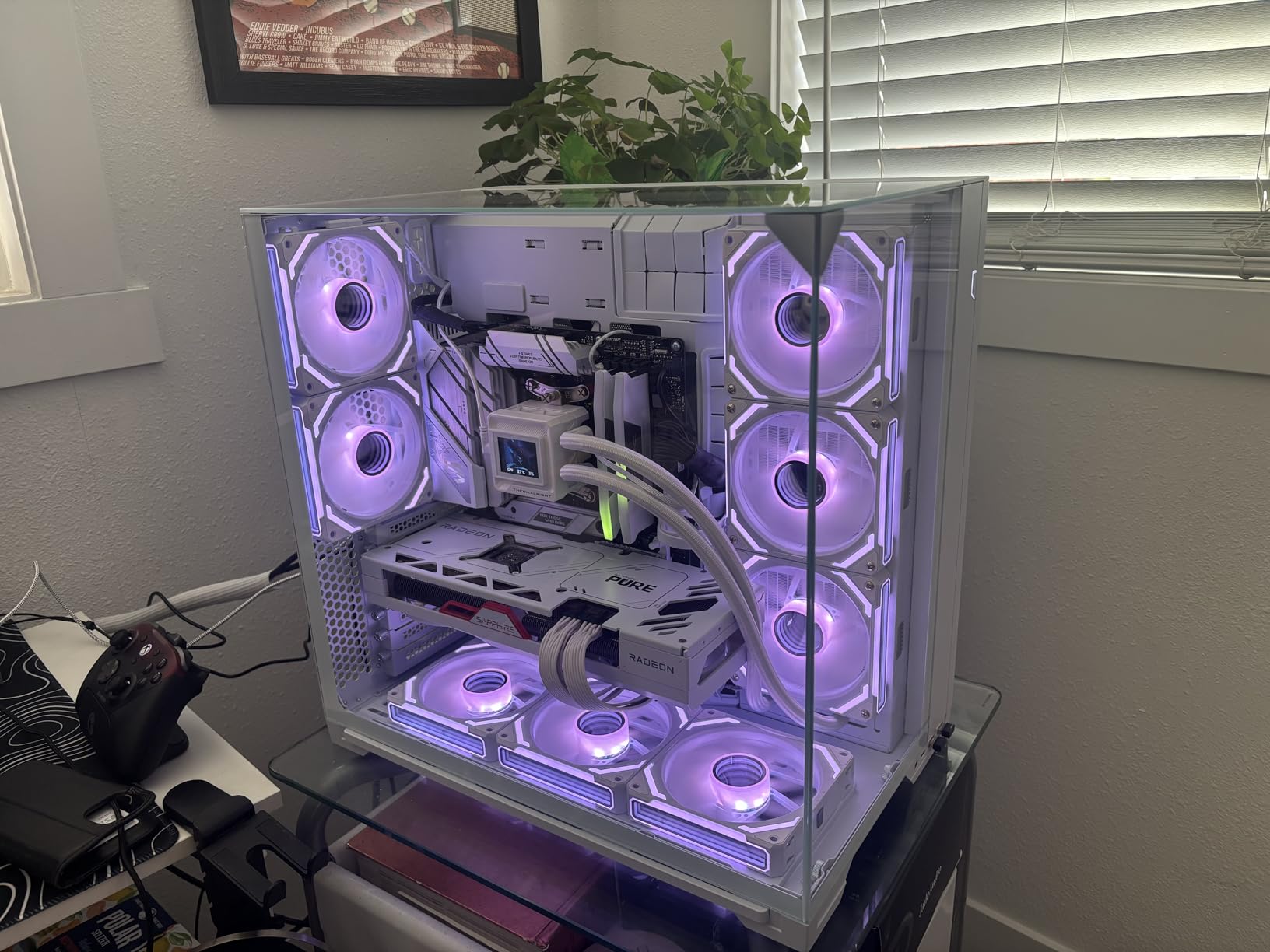 AsiaHorse COSMIQ 120mm Case Fan, Infinity Mirror FDB Reverse Fan with 5V 3-PIN Connector and Small Controller, 2000 RPM and 68.5CFM, Unit Daisy Chain PWM RGB PC Fans for Cases CPU Liquid Coolers, 3Pack customer photo 1