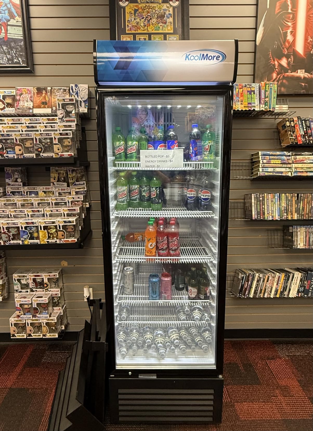 KoolMore 21 in. One Glass Door Commercial Display Merchandiser Refrigerator Cooler in Black, ETL Listed, 8 cu. ft. (KM-MDR-1GD-8C) customer photo 2