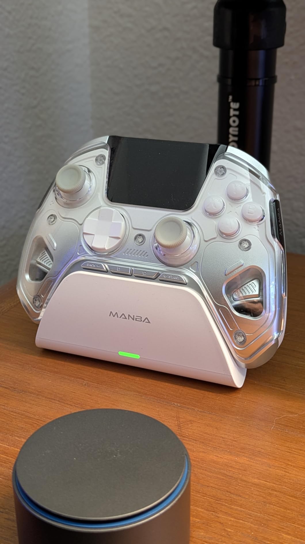 ManbaOne Interactive Screen Wireless Gaming Controller for PC/Switch/Switch 2/iOS/Android, Hall Effect Stick & Trigger, RGB Lighting, Remappable Buttons, 1800mAh with Charging Dock (Black) customer photo 1