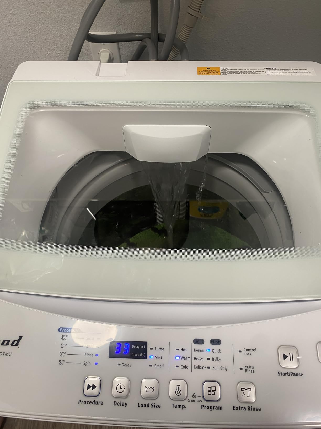 SMETA Front Load Washing Machine with Steam Large Front Loading Washer Machine Smart 12+ Wash Cycles, Space Saving 120v Washer 27 inches with 40-Minute Quick Wash RV Dorm Camper (4.6 cu.ft) customer photo 1
