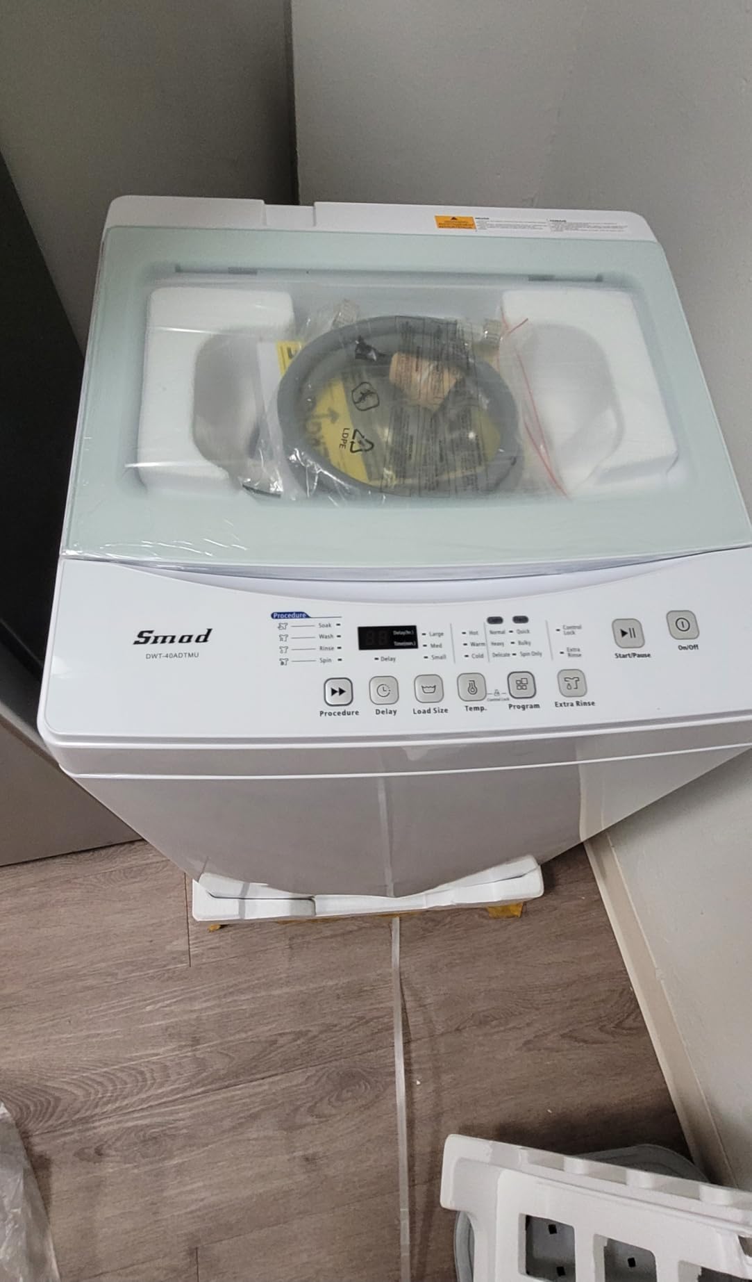 SMETA Front Load Washing Machine with Steam Large Front Loading Washer Machine Smart 12+ Wash Cycles, Space Saving 120v Washer 27 inches with 40-Minute Quick Wash RV Dorm Camper (4.6 cu.ft) customer photo 2