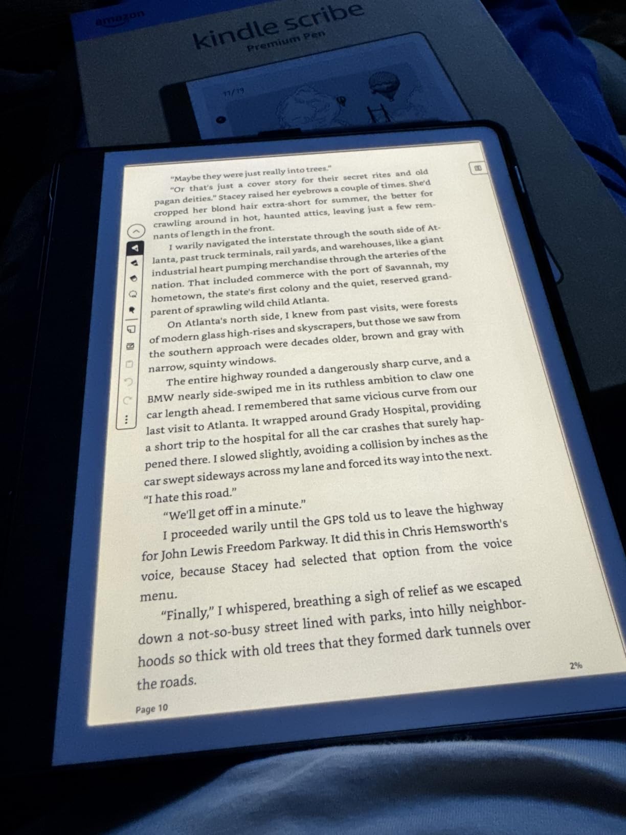 Amazon Kindle Scribe (16GB) - Your notes, documents and books, all in one place. With built-in AI notebook summarization. Includes Premium Pen - Tungsten customer photo 2