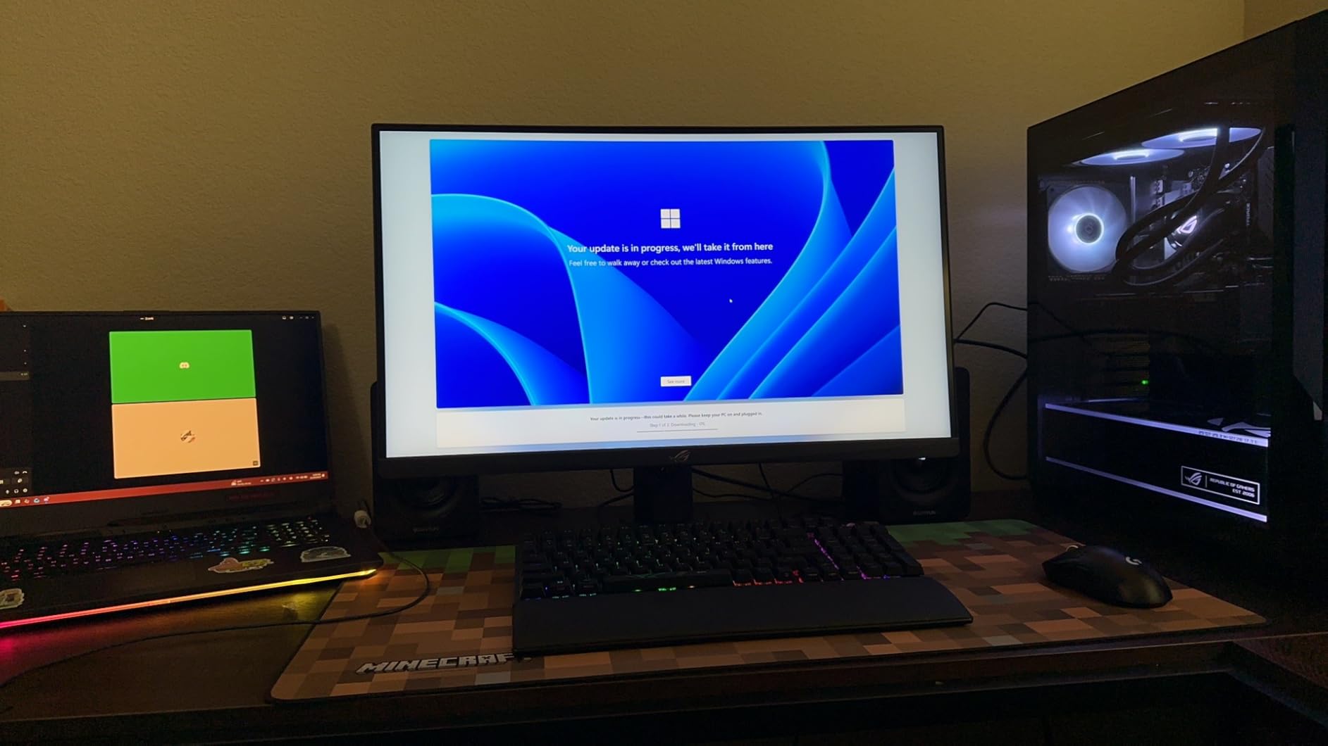 ASUS ROG XG27UCG 27 Inch 4K 160Hz USB-C G-SYNC Gaming Monitor, Dual Mode FHD 320Hz, 1ms, DisplayHDR 400, DCI-P3 99%, Fast IPS, ELMB Sync customer photo 2