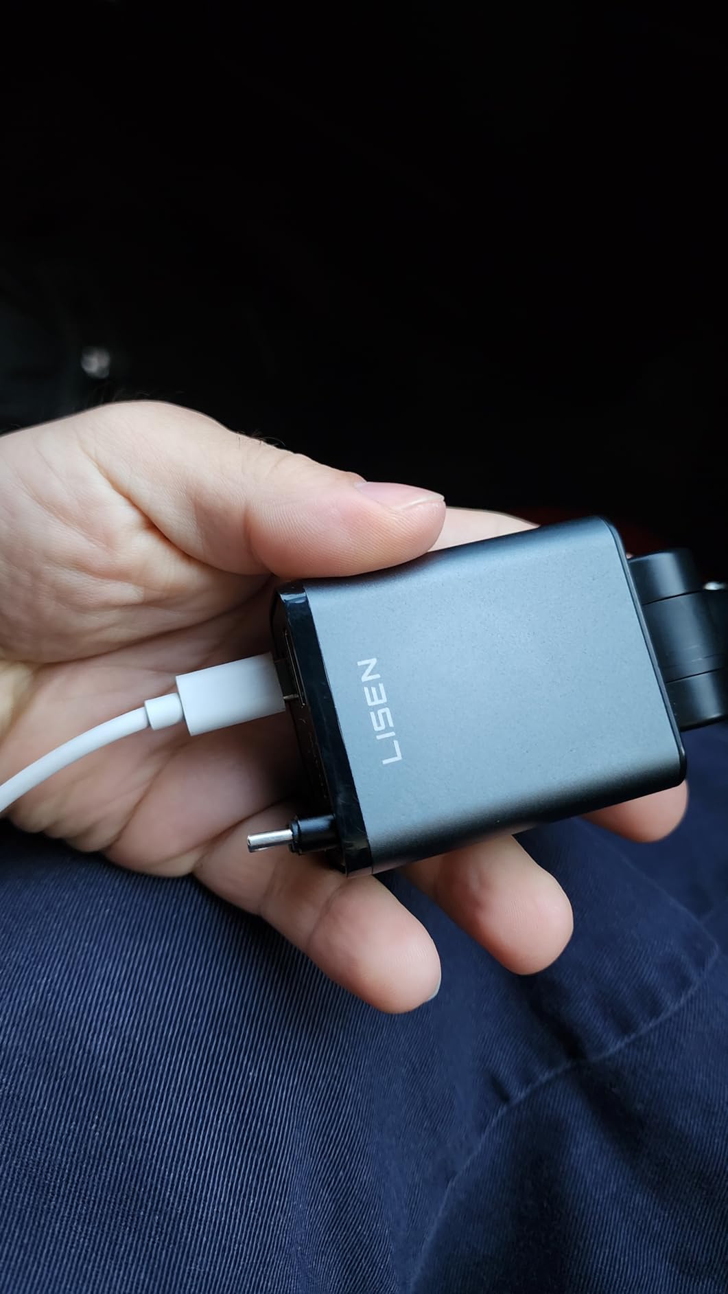 LISEN Retractable Car Charger, 84W Car Charger USB C Fast Charger Adapter for iPhone, Car Accessories for Men Women, Gifts for Fathers Day for Men Dad Husband, for iPhone 17 16 15 14 13 12 11 Samsung customer photo 2