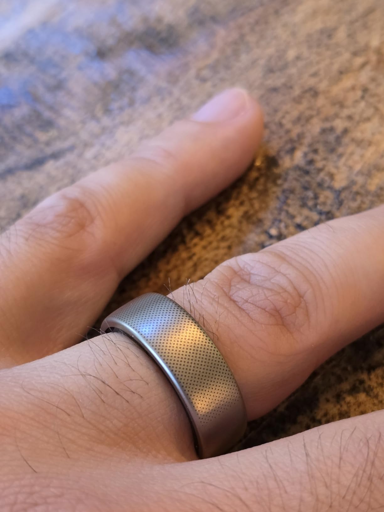 Helio Smart Ring Health Tracker, Fitness Tracker Ring, No Subscription, Monitors Sleep, Heart Rate & Stress, Titanium Alloy, Fast 1.4-Hr Charging, Water-Resistant, Size Before You Buy(Size 12) customer photo 1