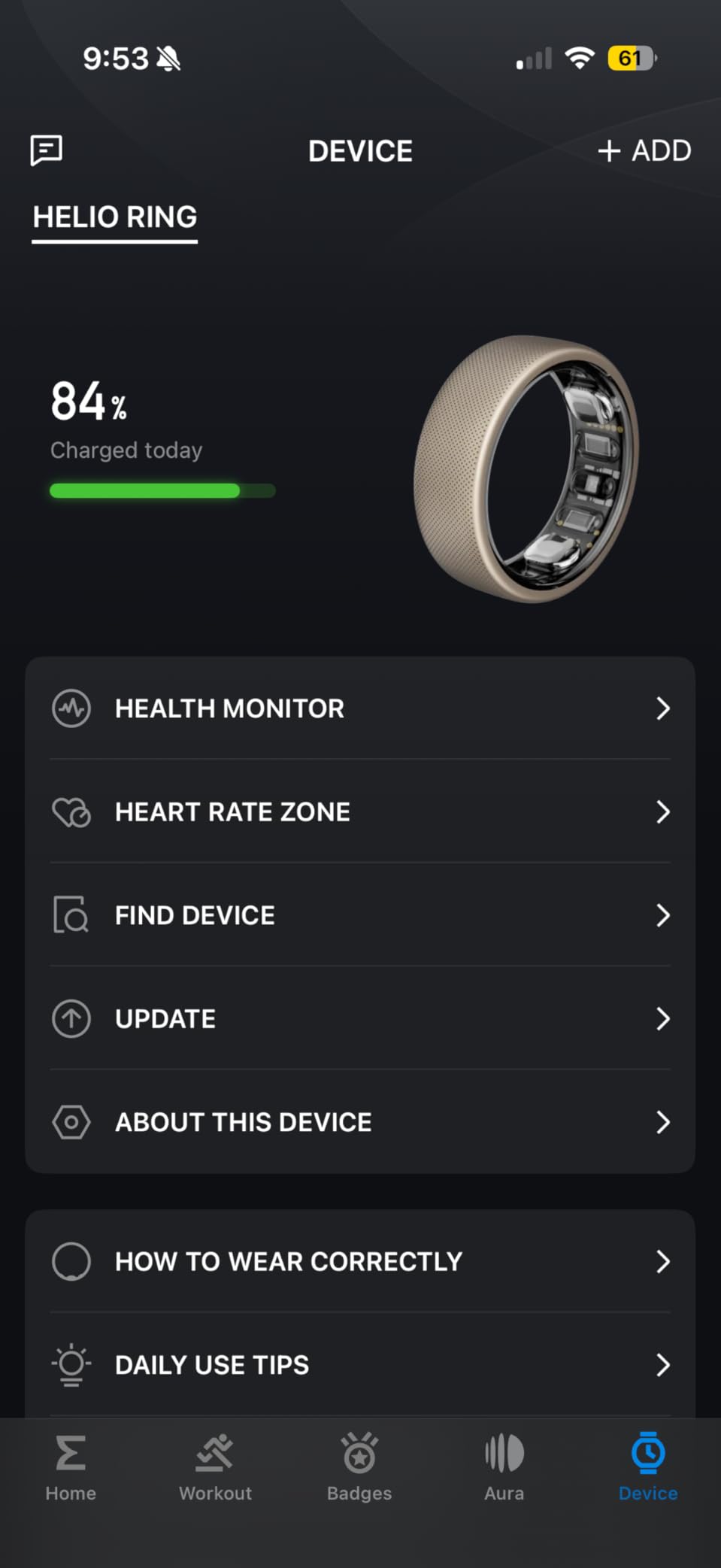 Helio Smart Ring Health Tracker, Fitness Tracker Ring, No Subscription, Monitors Sleep, Heart Rate & Stress, Titanium Alloy, Fast 1.4-Hr Charging, Water-Resistant, Size Before You Buy(Size 12) customer photo 2