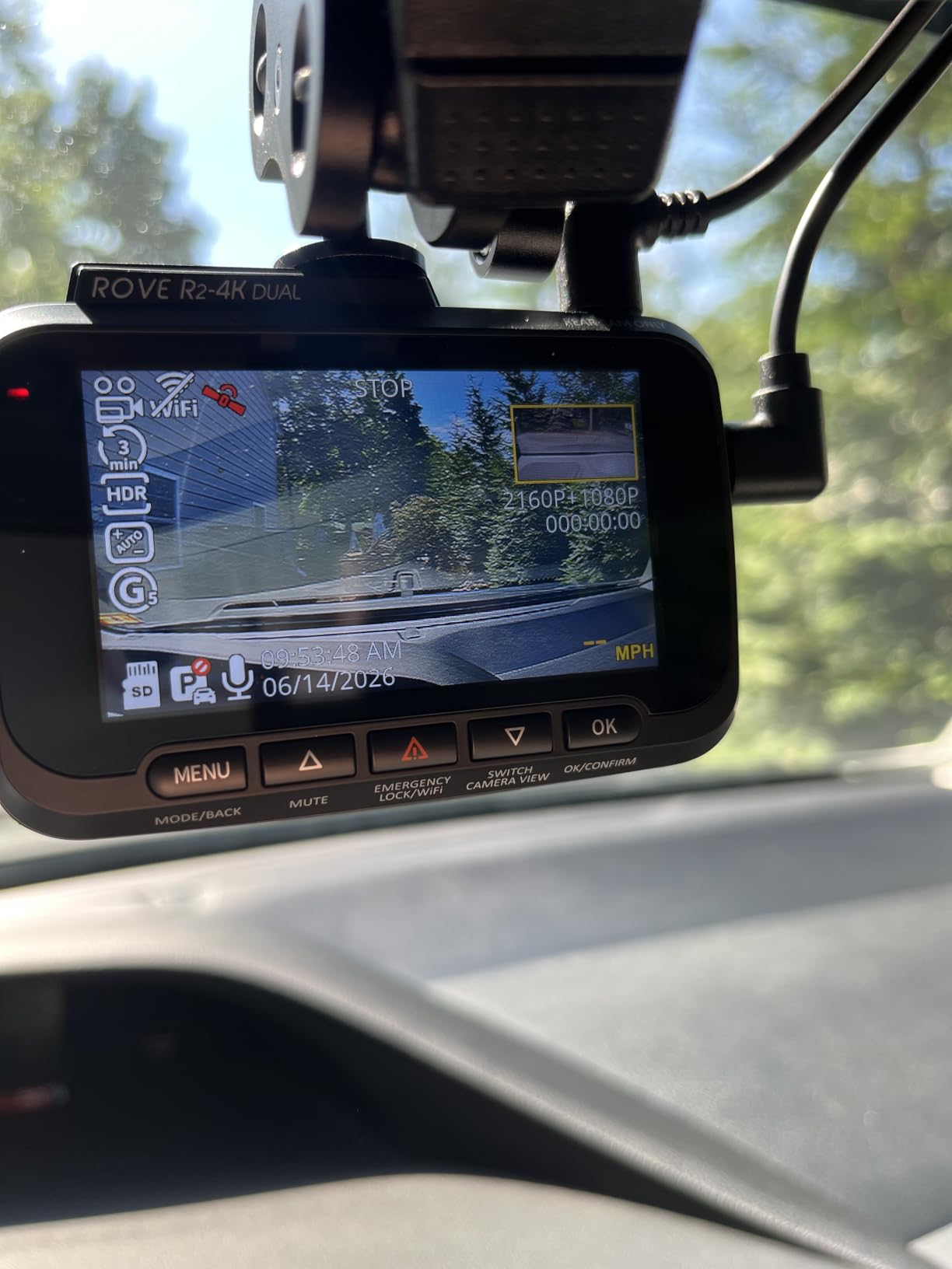 ROVE R2-4K DUAL Dash Cam Front and Rear, STARVIS 2 Sensor, FREE 128GB Card Included, 5G WiFi - up to 20MB/s Fastest Download Speed with App, 4K 2160P/FHD Dash Camera for Cars, 3