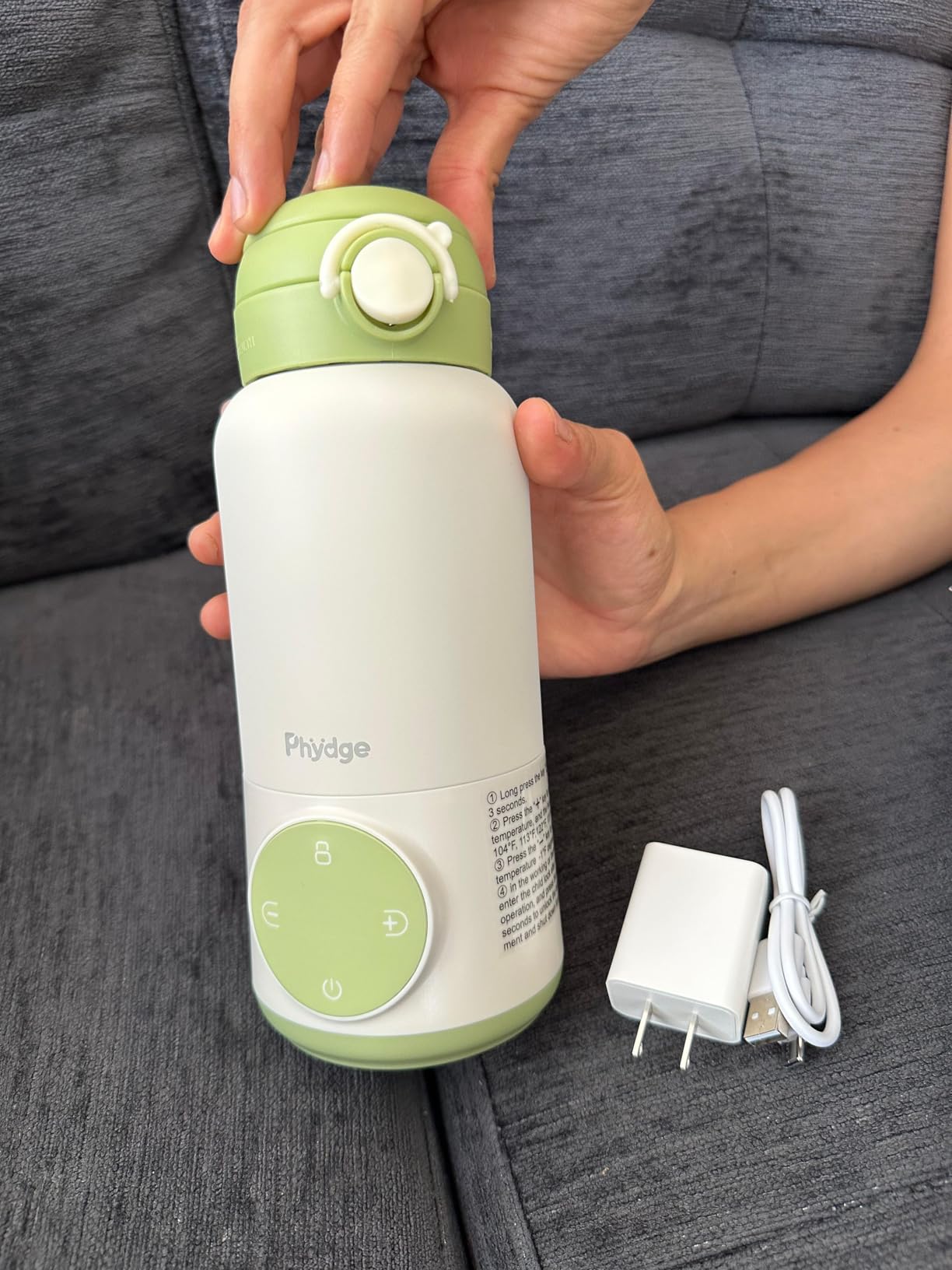 Portable Bottle Warmer for Travel, 15oz Capacity Portable Milk Warmer for Baby, Formula, Breast Milk & Water, On The Go Bottle Warmer with Long Battery Life, Even Heating, Precise Temperature Control customer photo 1