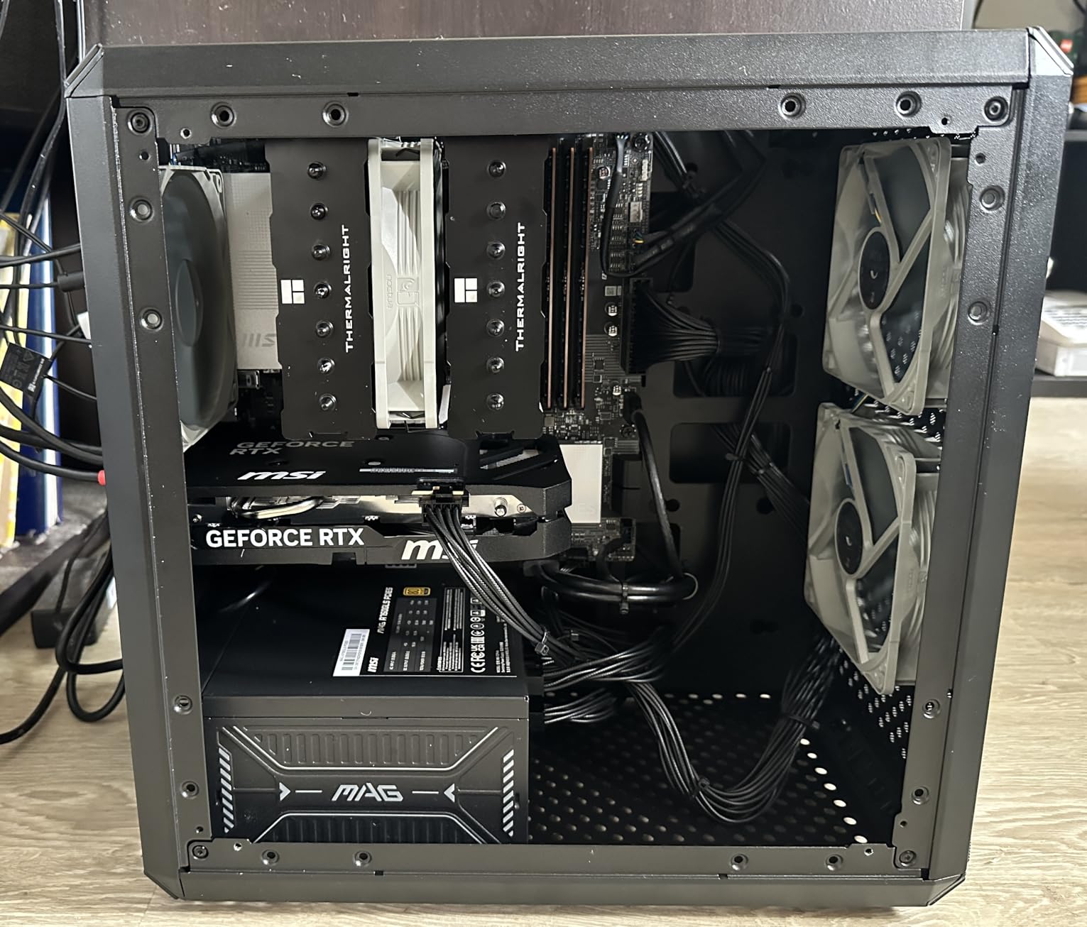 Thermalright Phantom Spirit 120 SE Black CPU Cooler, Dual TL-C12B V2 PWM Fans and Double Towers, 7 Heat Pipes Heatsink Cooler, for AM4/AM5 & Intel LGA1851/1700/115X/1200, Computer CPU Cooling, Black customer photo 1