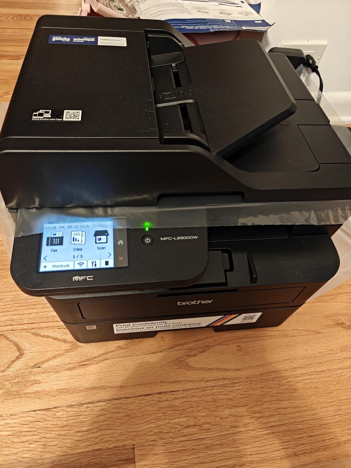 Brother Professional Laser Printer with Scanner, High-Speed 36 ppm Monochrome All-in-One, Wireless Duplex Printing and Scanning, Cloud-Ready 3.5 in Touchscreen for Small Business (MFC-L2900DW) customer photo 1