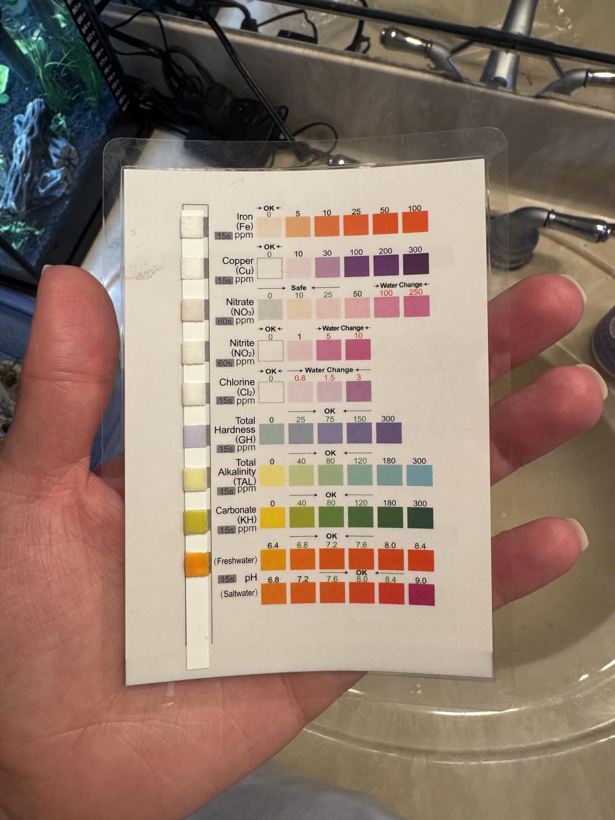 11 in 1 - Aquarium Test Strips | 950 Tests - 150 Strips | Fish Tank Aquariums Water Test Kit & ebook | Aquarium Thermometer | Fish Tank Water Testing Kit Includes 50 Ammonia Strips customer photo 1