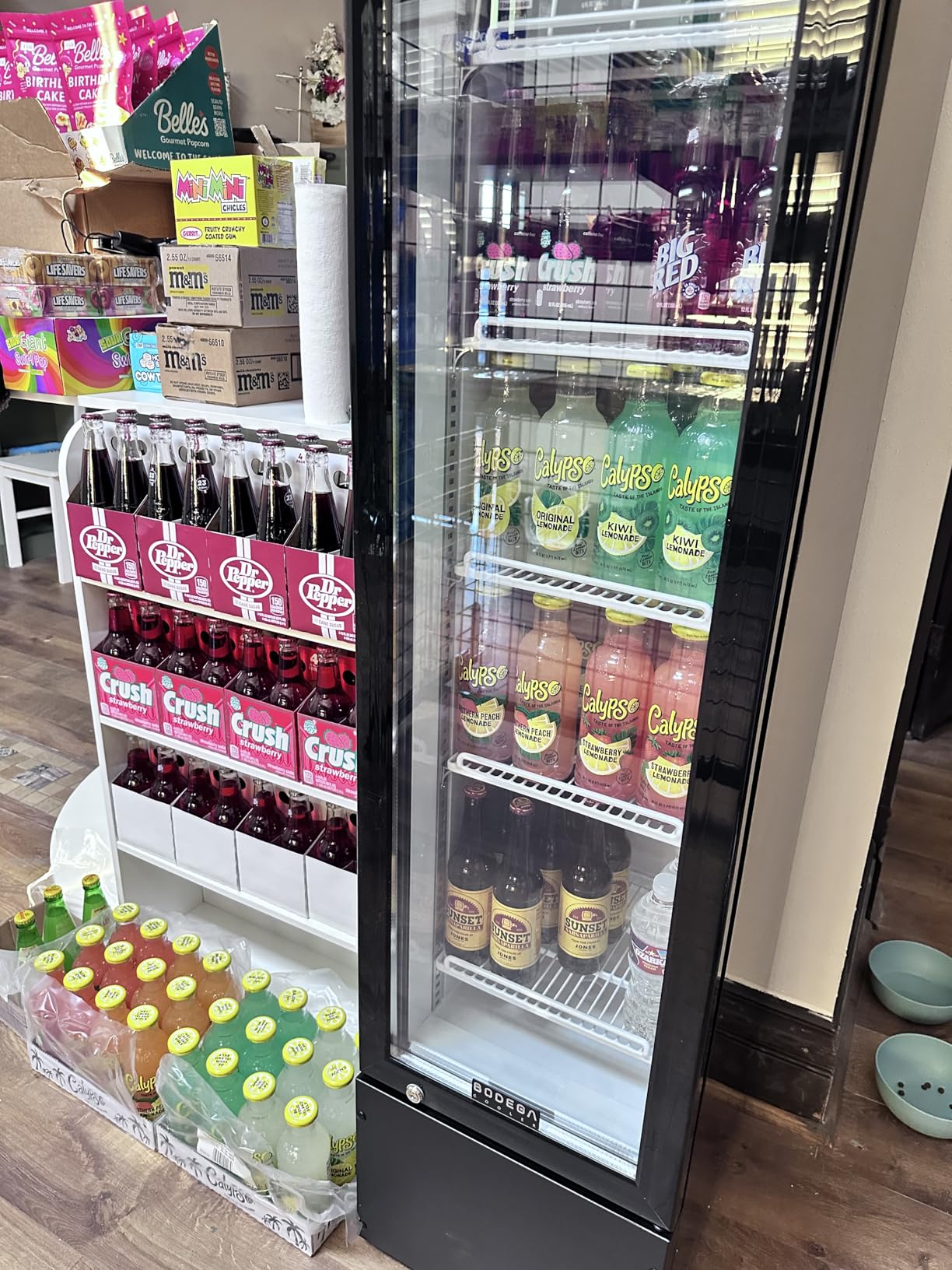 BODEGACOOLER Commercial Merchandiser Refrigerator, 36.8 Cu.Ft Double Glass Door Beverage Cooler, Upright Display Refrigerator with Soft LED Light, Adjustable Shelves, 4 Heavy-Duty Casters, Black customer photo 2