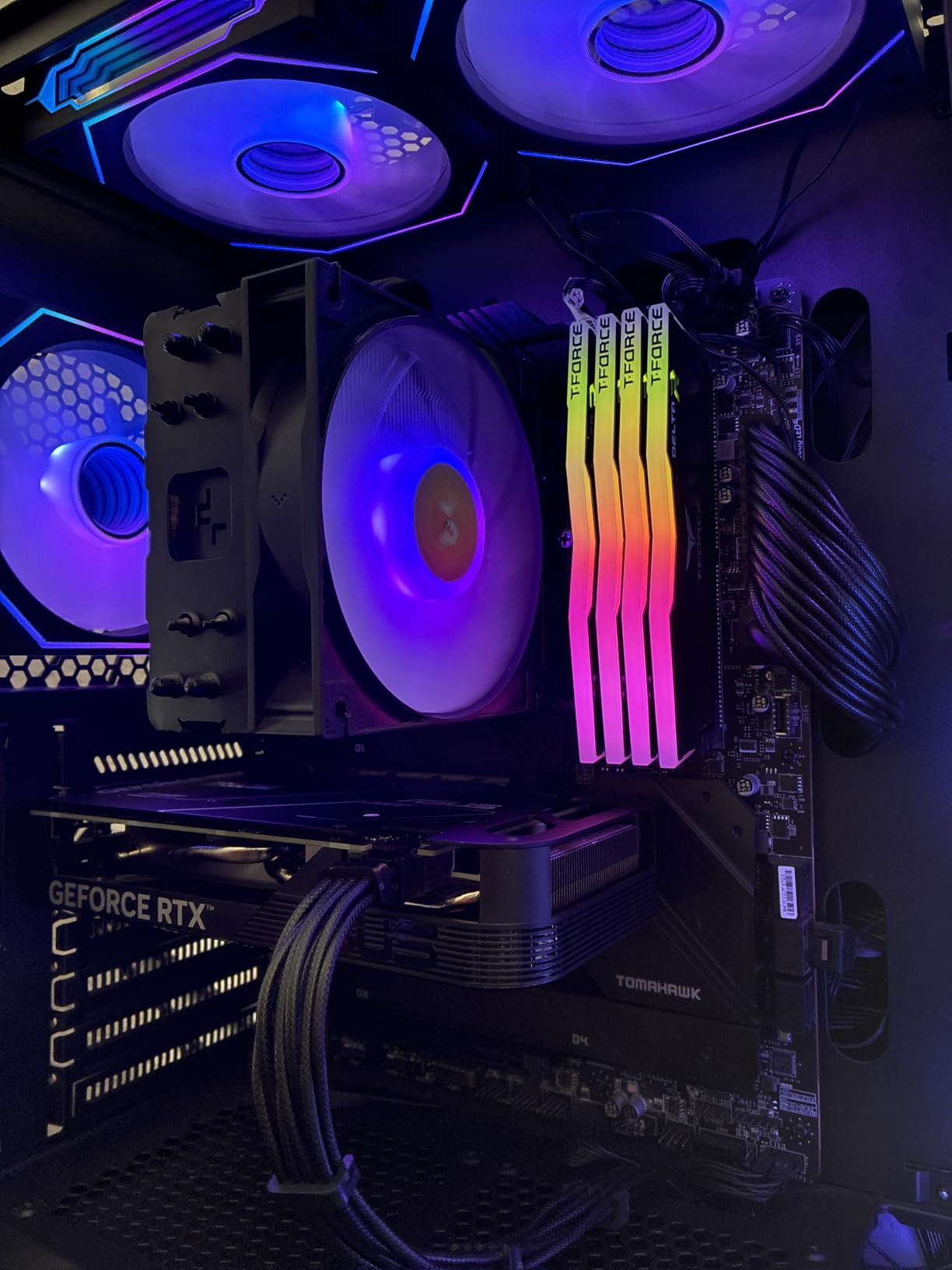 DARKROCK F120 3in1 120mm Infinite Mirror Design Case Fans with 24 LED Lights PWM Control & ARGB Effect, Hydraulic HDB Bearing for Low-Noise Operation - Suitable for Most PC Cooling Systems - Black customer photo 1