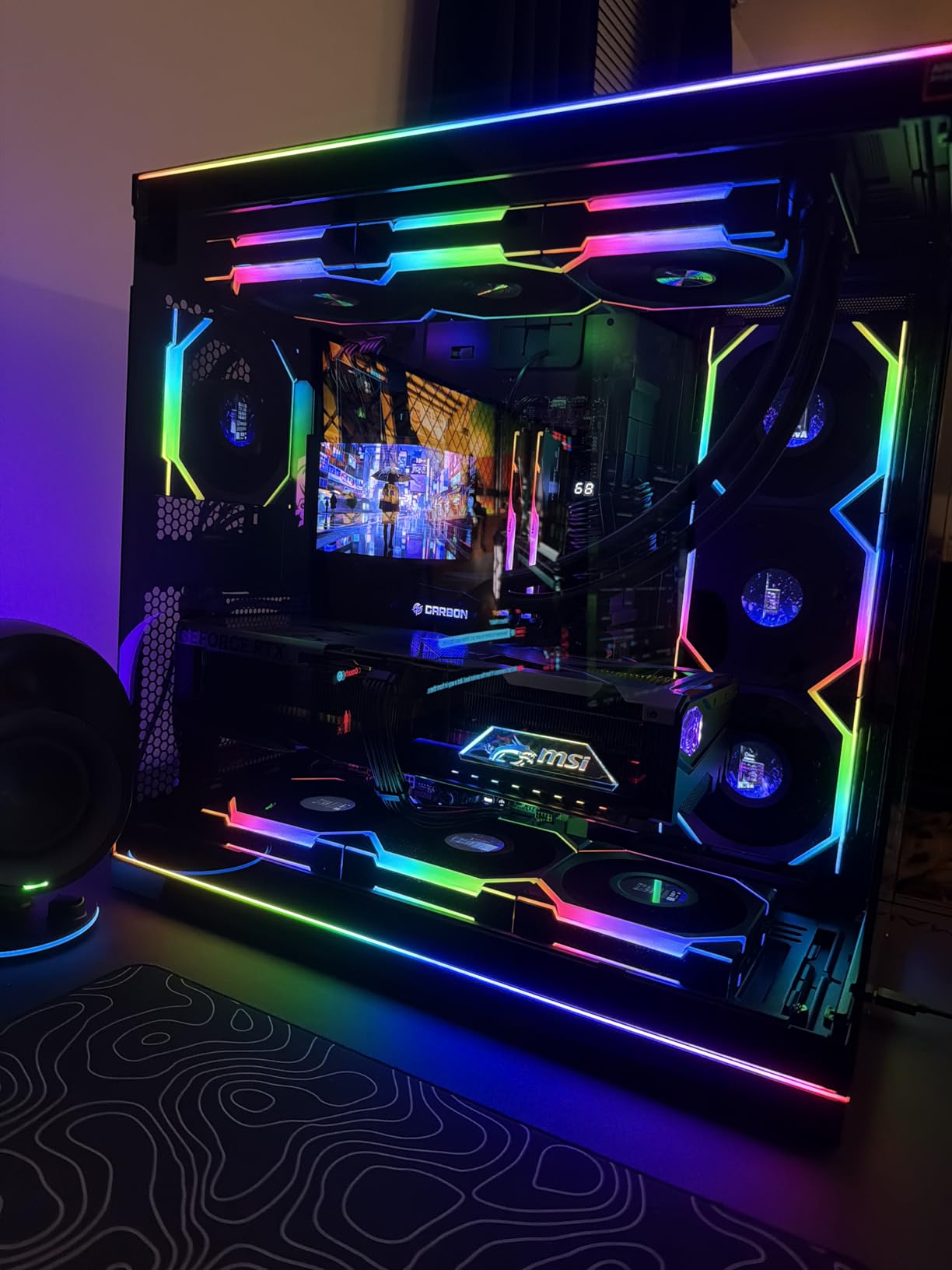 MSI MPG X870E Carbon WiFi Gaming Motherboard, AMD Ryzen 9000/8000/7000, AM5, DDR5, PCIe 5.0, Wi-Fi 7, ATX customer photo 1