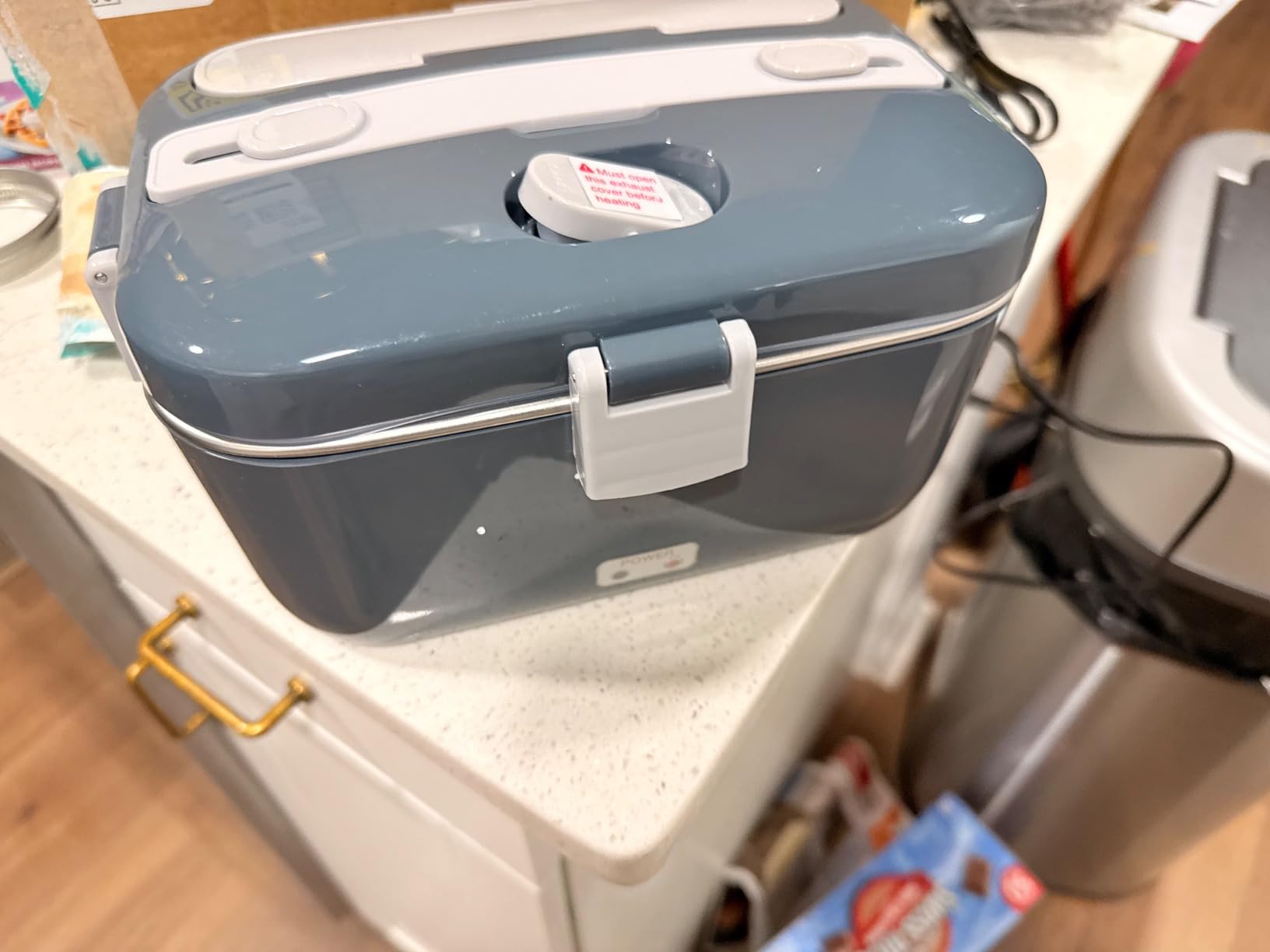 DUPASU Electric Lunch Box Food Warmer: 100W Heated Lunch Box for Adults, 1.8L Portable Fast Heating Lunchbox Food Heater for Car, Truck, Work, Travel, Lonchera Elctrica Porttil 12/24V/110-230V customer photo 1