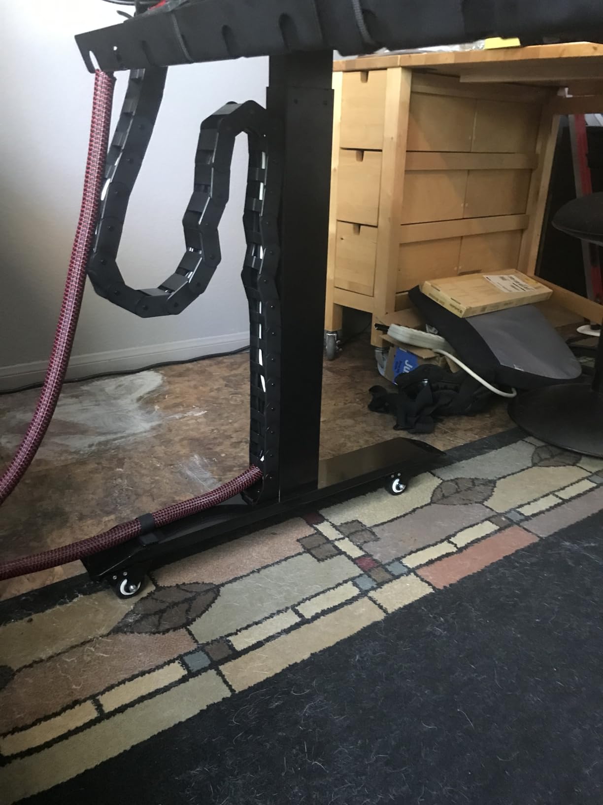Ultimate Setup Under Desk Cable Management Vertebrae - Perfect for Sit Stand Desk - Wire Management - Adjustable Length - Flexible Cable Spine - Black, 133 cm customer photo 1