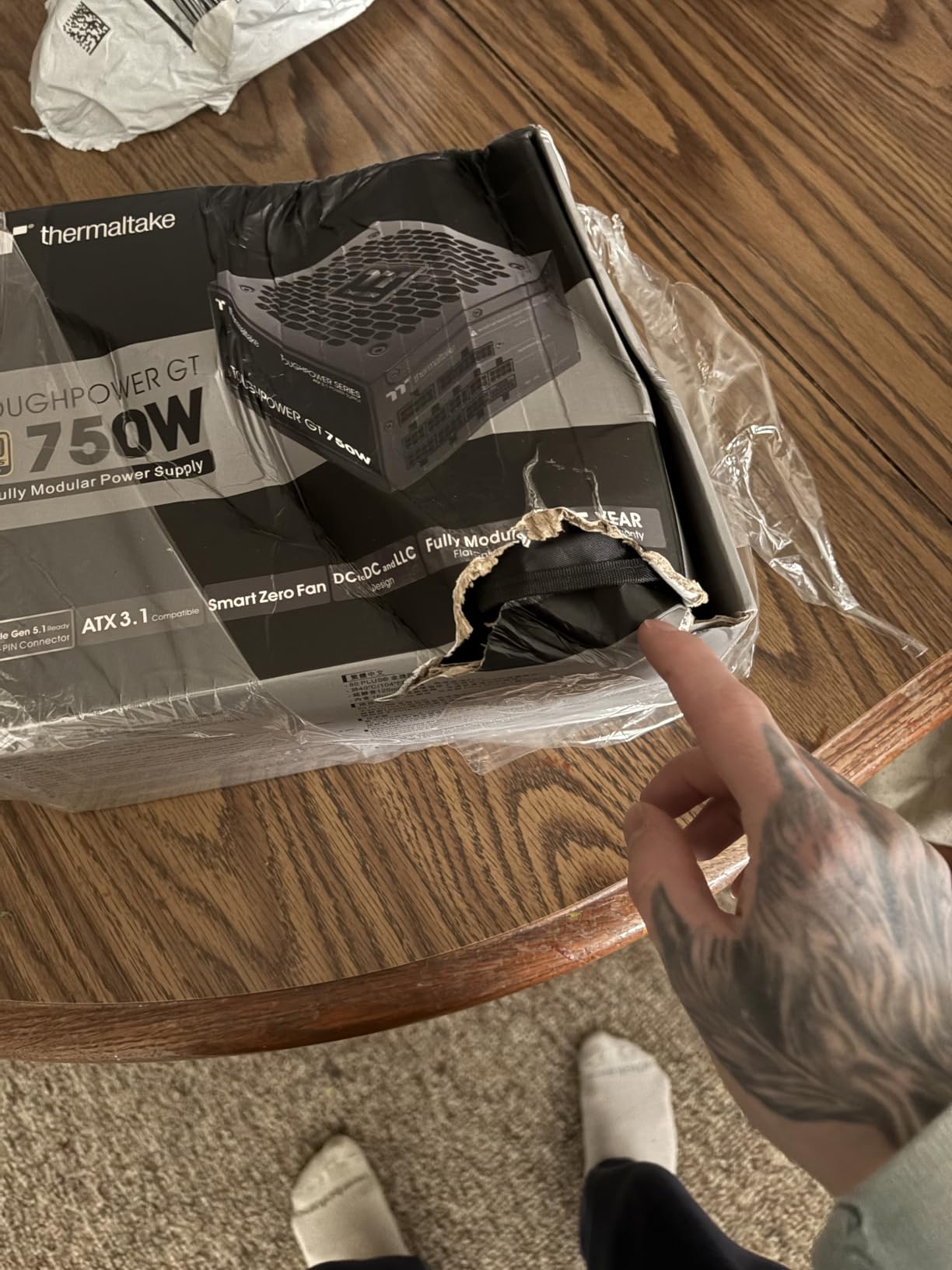 Thermaltake Toughpower GT 750W ATX 3.1 Standard Power Supply; 80 Plus Gold Efficiency; Smart Zero Fan; Native 300W PCIe 5.1 Connector; PS-TPT-0750FNFAGU-3; 5 Year Warranty customer photo 2