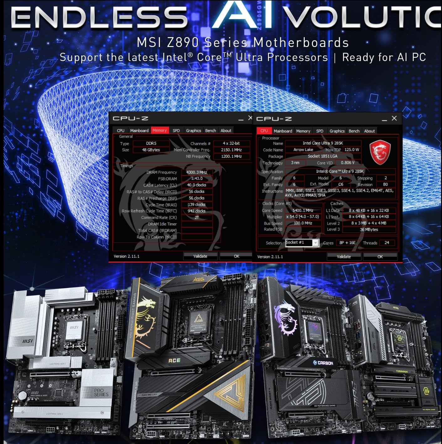 MEG Z890 ACE Gaming Motherboard (Support Core Ultra Series 2 Intel Processors, LGA 1851, DDR5, PCIe 5.0, M.2, SATA, 10Gbps LAN, USB Type-C, Wi-Fi 7, Bluetooth 5.4, Thunderbolt 4, ATX) customer photo 1