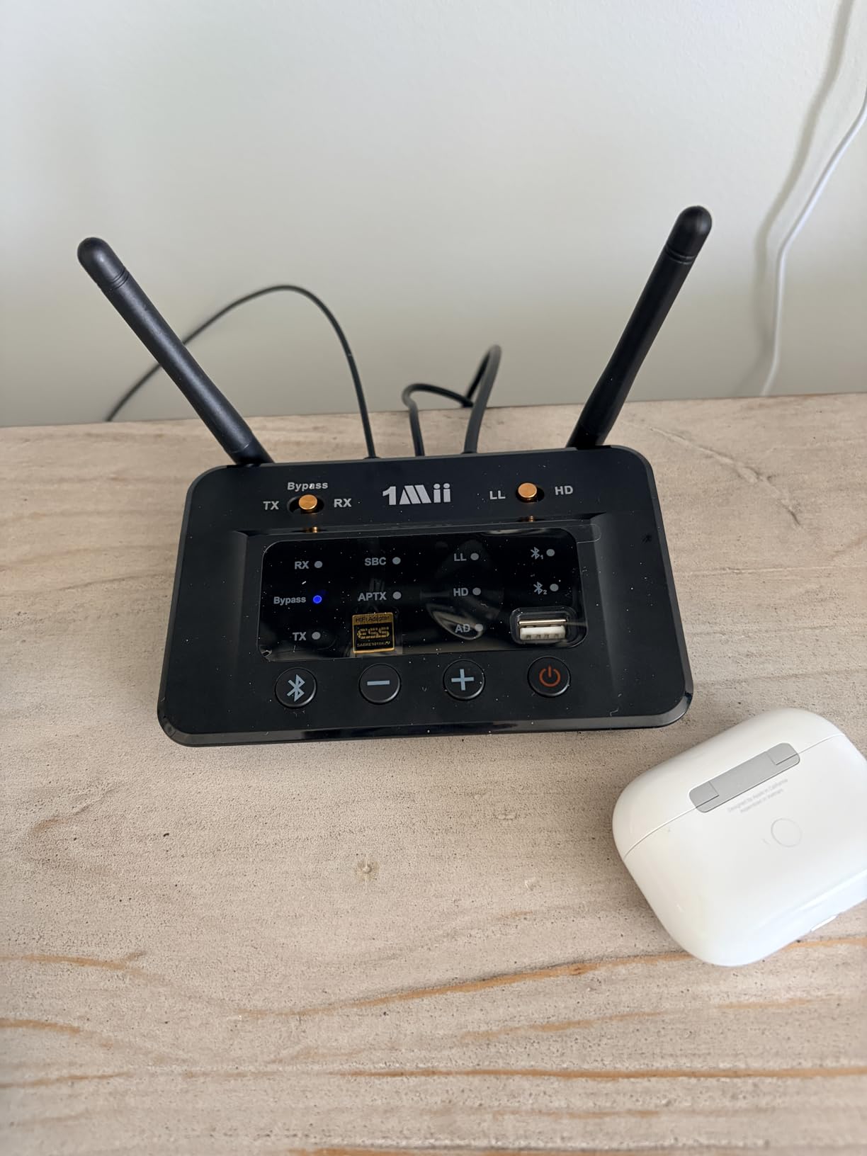 1Mii B03S Bluetooth 5.3 Transmitter Receiver for TV Home Stereo, Optical RCA AUX Wireless Audio Adapter with Audiophile DAC, aptX Adaptive/LL/HD, Dual Link, Volume Control, Soundbar Passthrough customer photo 1