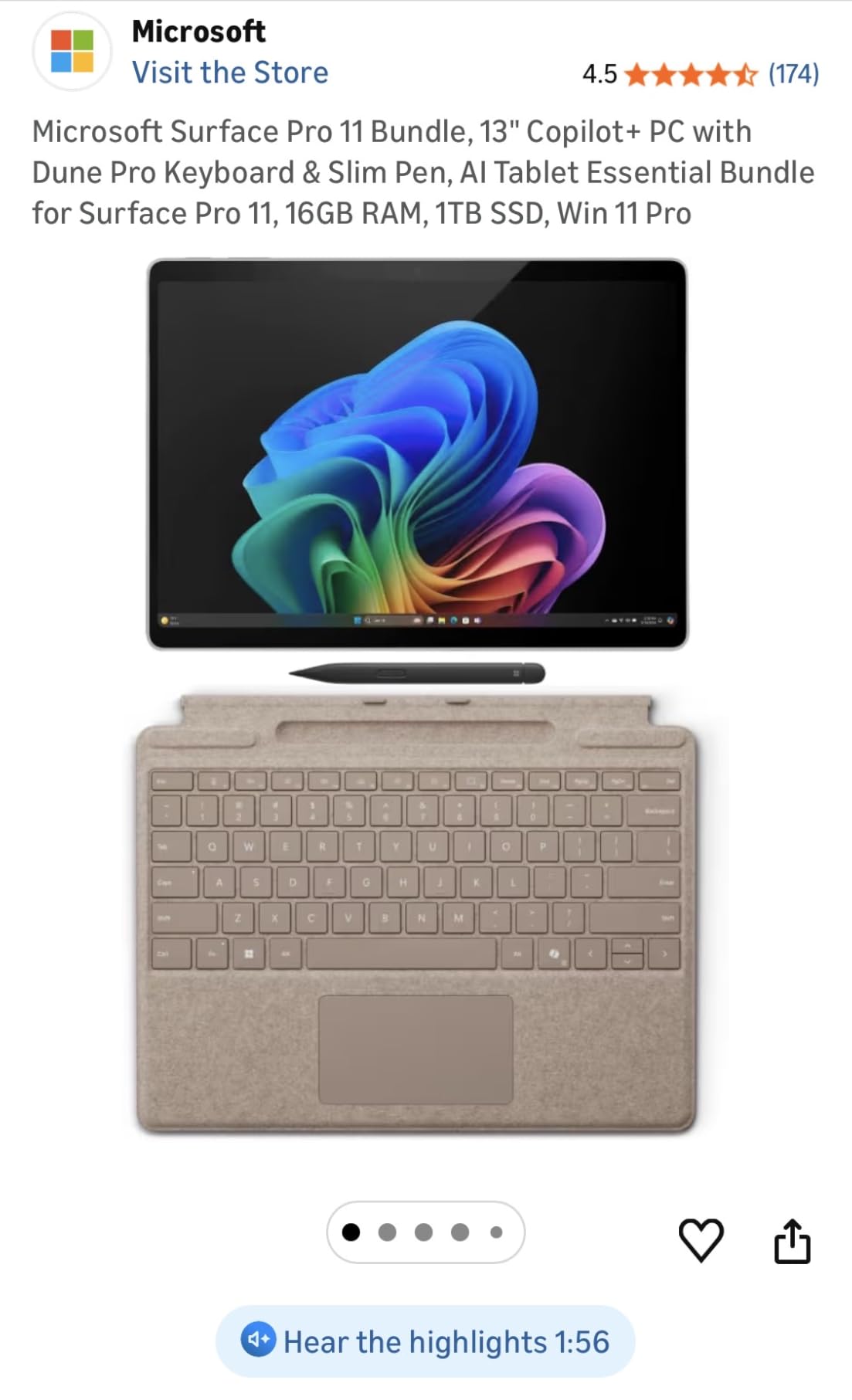 Microsoft Surface Pro 11 Bundle, 13