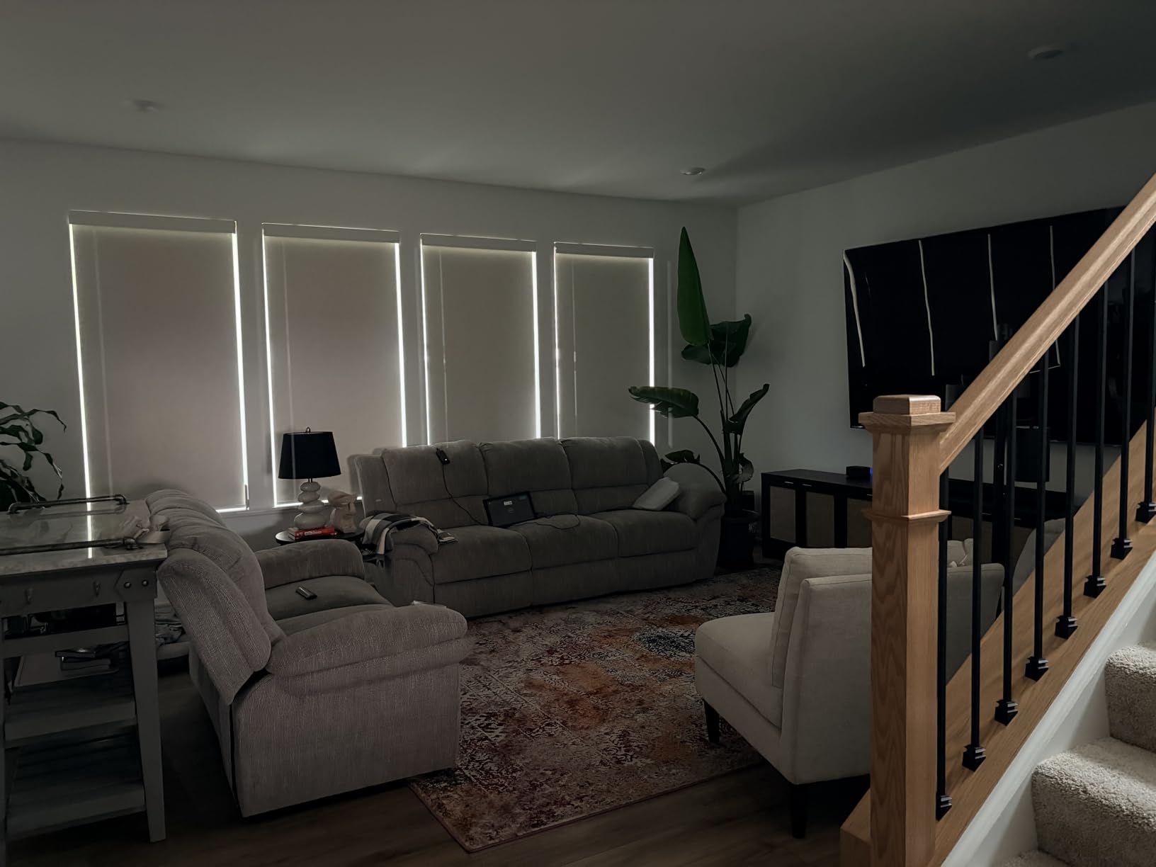 Motorized Blinds No Drill Automatic Blinds for Windows Cordless Roller Shades Electric Blinds with Remote Control Smart Blinds (White, 34.5 x 72) customer photo 2