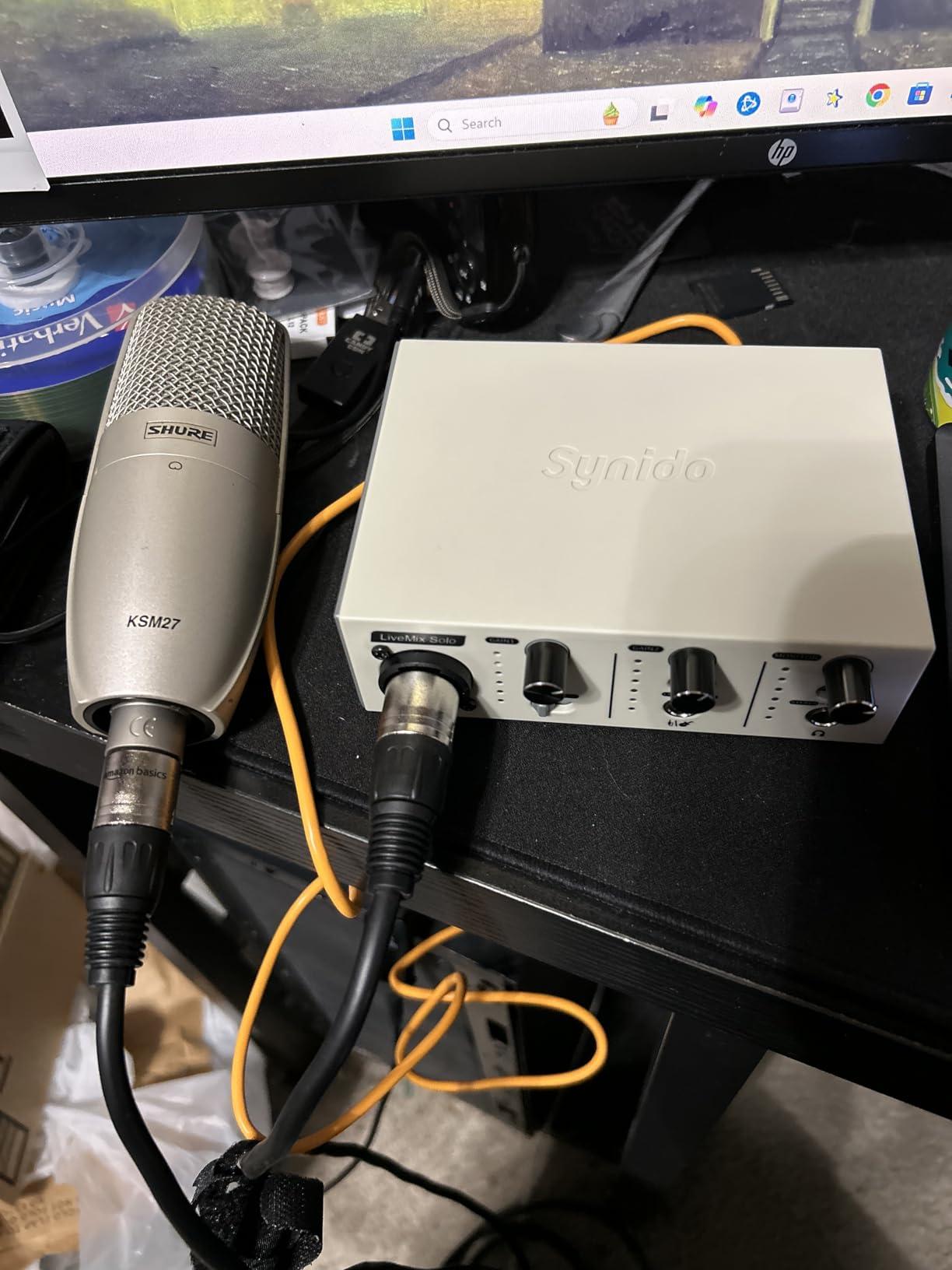 Synido USB C Audio Interface for Recording Music, Streaming, Podcasting with XLR, Line Input, 24bit/48kHz, 48V Phantom Power, 2-channel customer photo 1